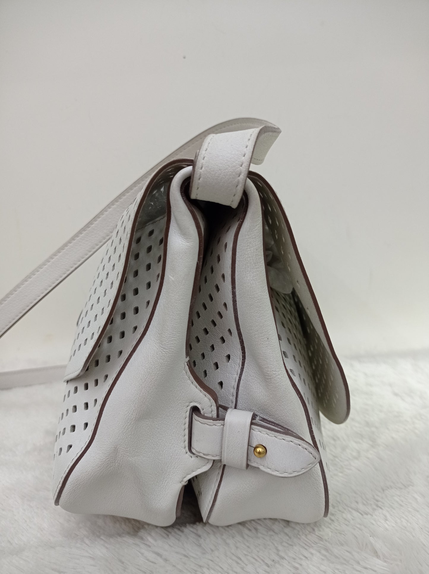LV Saumur Perforated Limited Edition White Flore