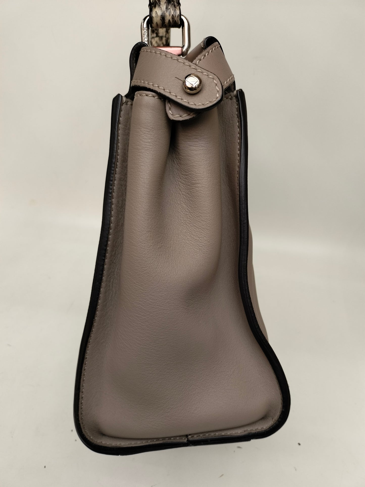 Fendi Peekaboo Medium Etoupe Handle Python SHW