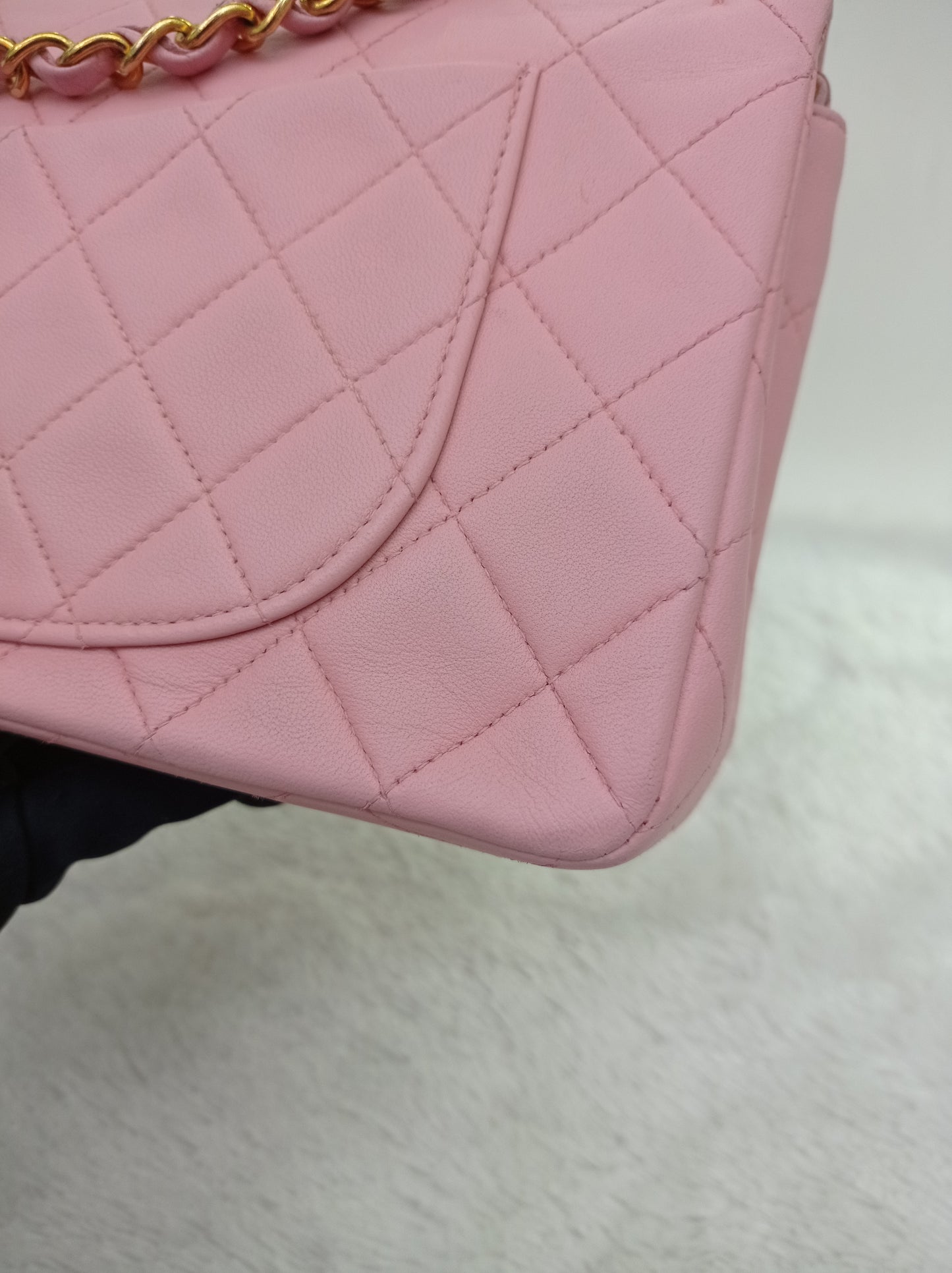 Chanel Small Lamb Pink Vintage GHW DF #4