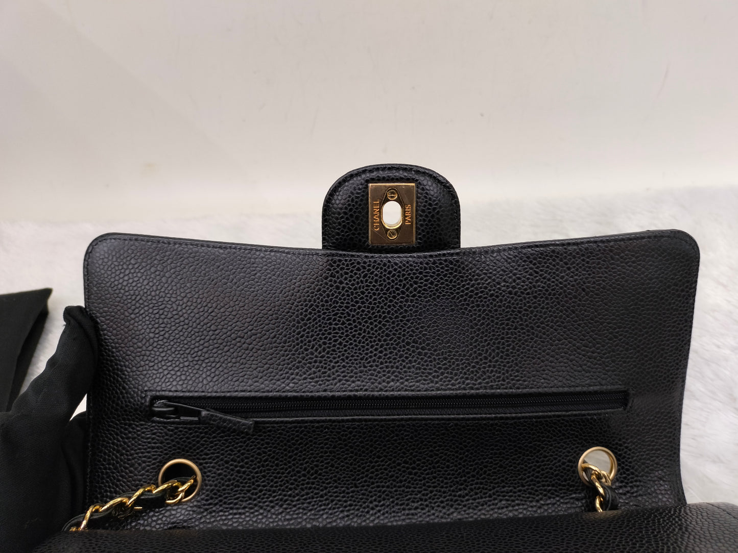 Chanel Medium Caviar Black GHW DF #29