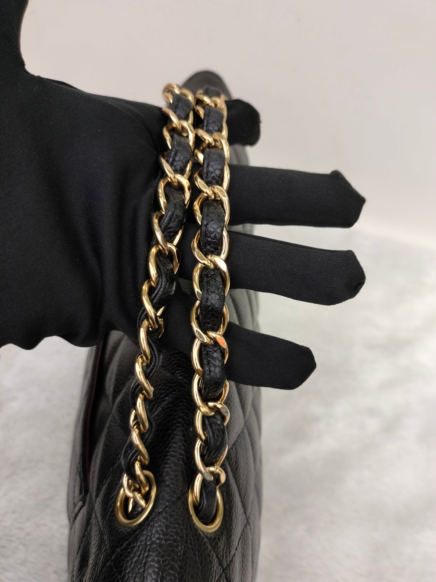 Chanel Jumbo Caviar Black GHW DF #18