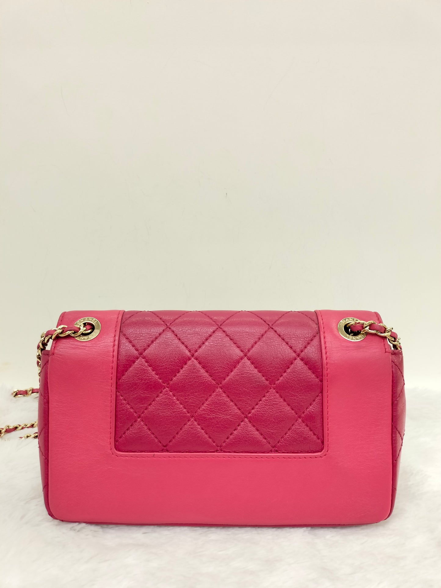 Chanel Mademoiselle Flap Calfskin Dark Pink/Pink GHW #23