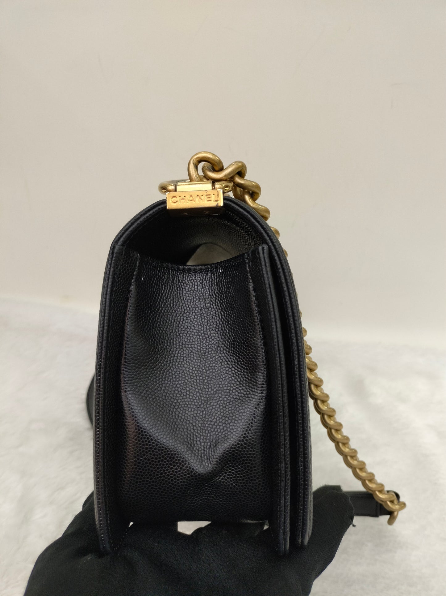Chanel Boy 25 Caviar Black GHW #29