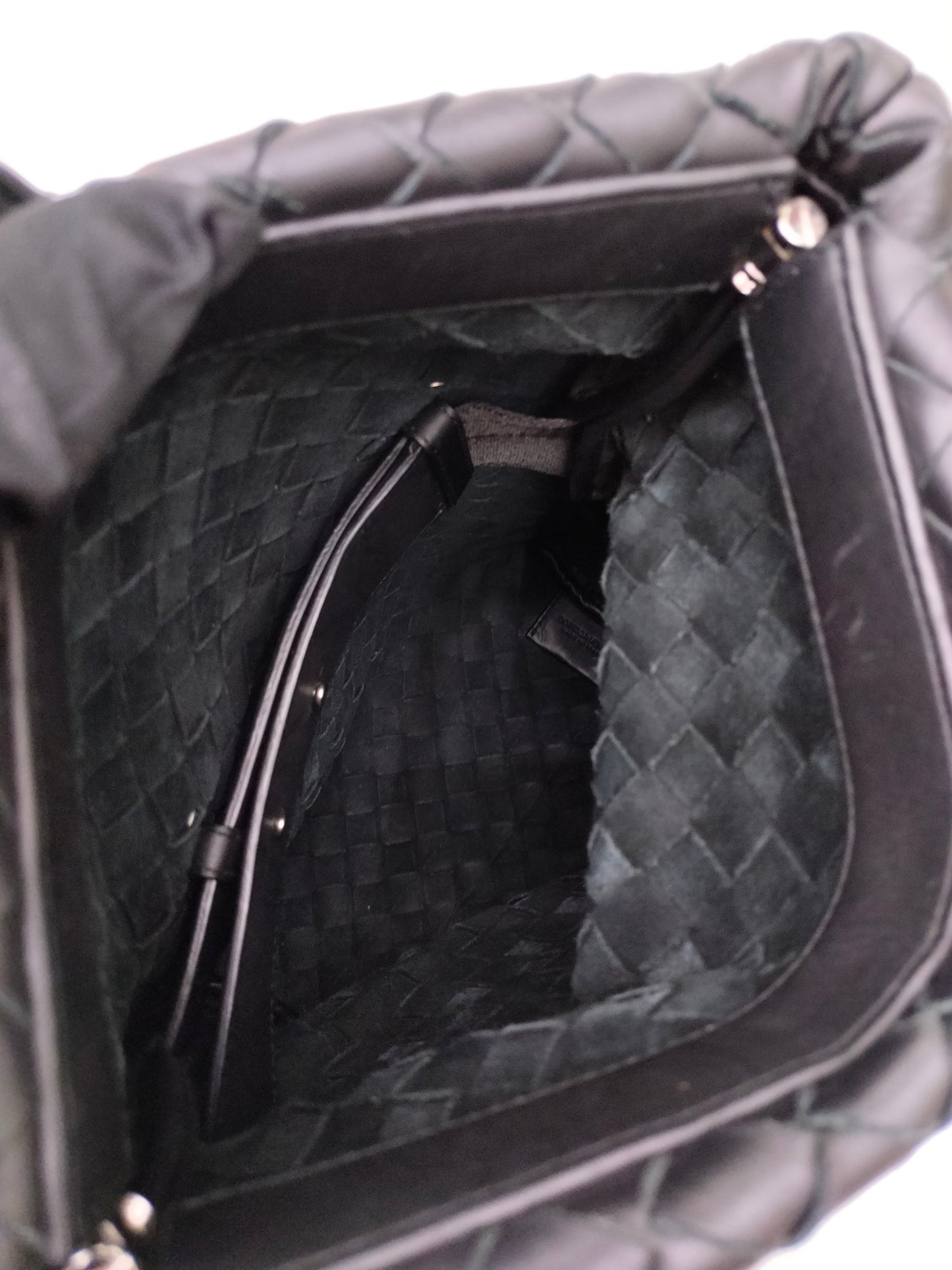 Bottega Veneta Fold Over Flap Black SHW