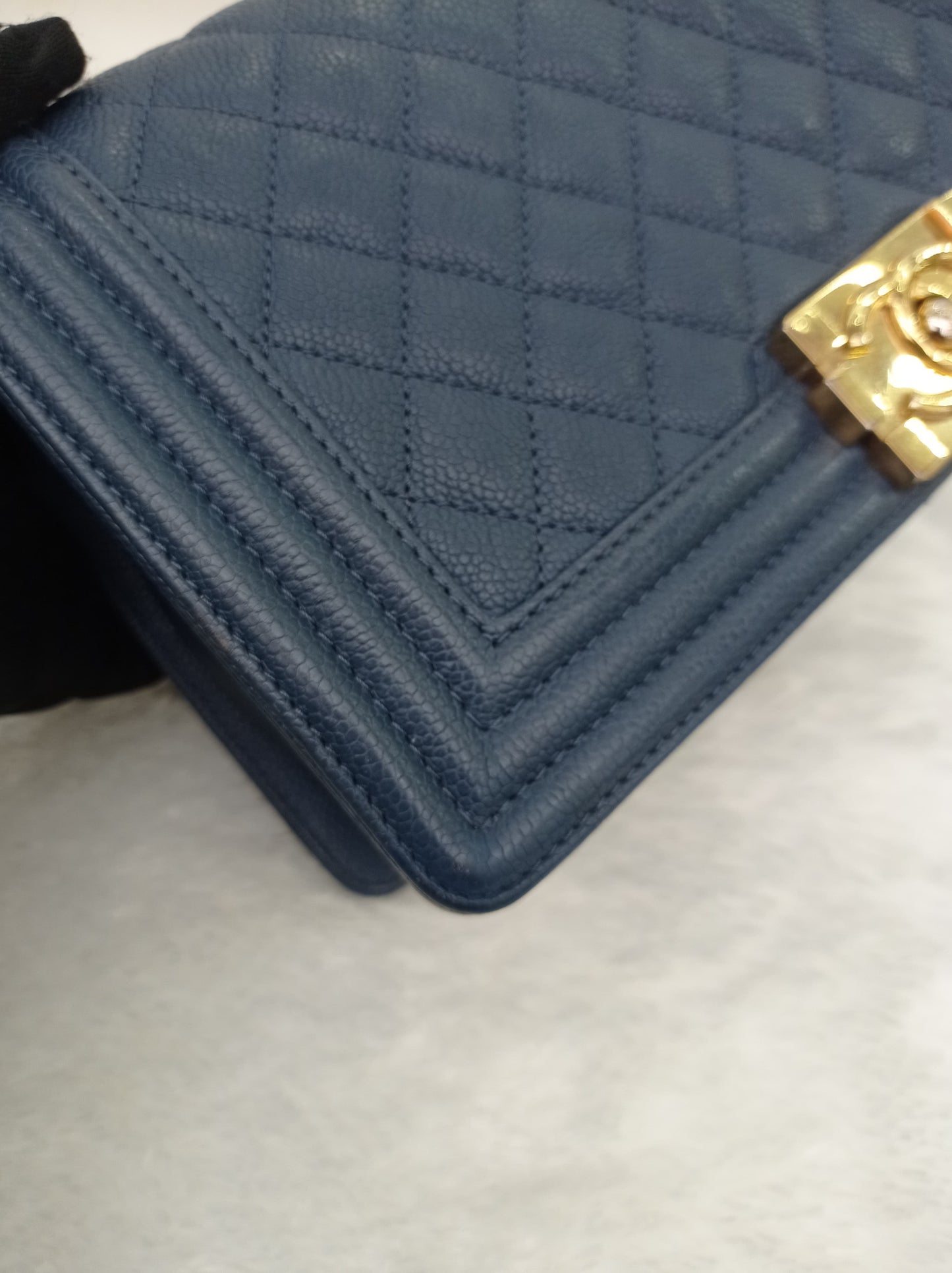 Chanel Boy 25 Caviar Blue GHW #23