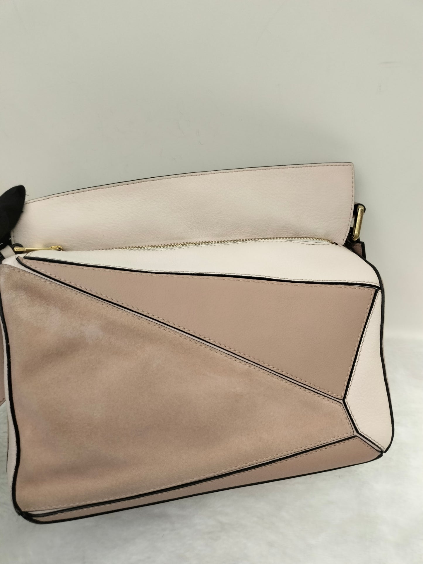 Loewe Puzzle Small Nude Blush Mix Suede GHW 2017