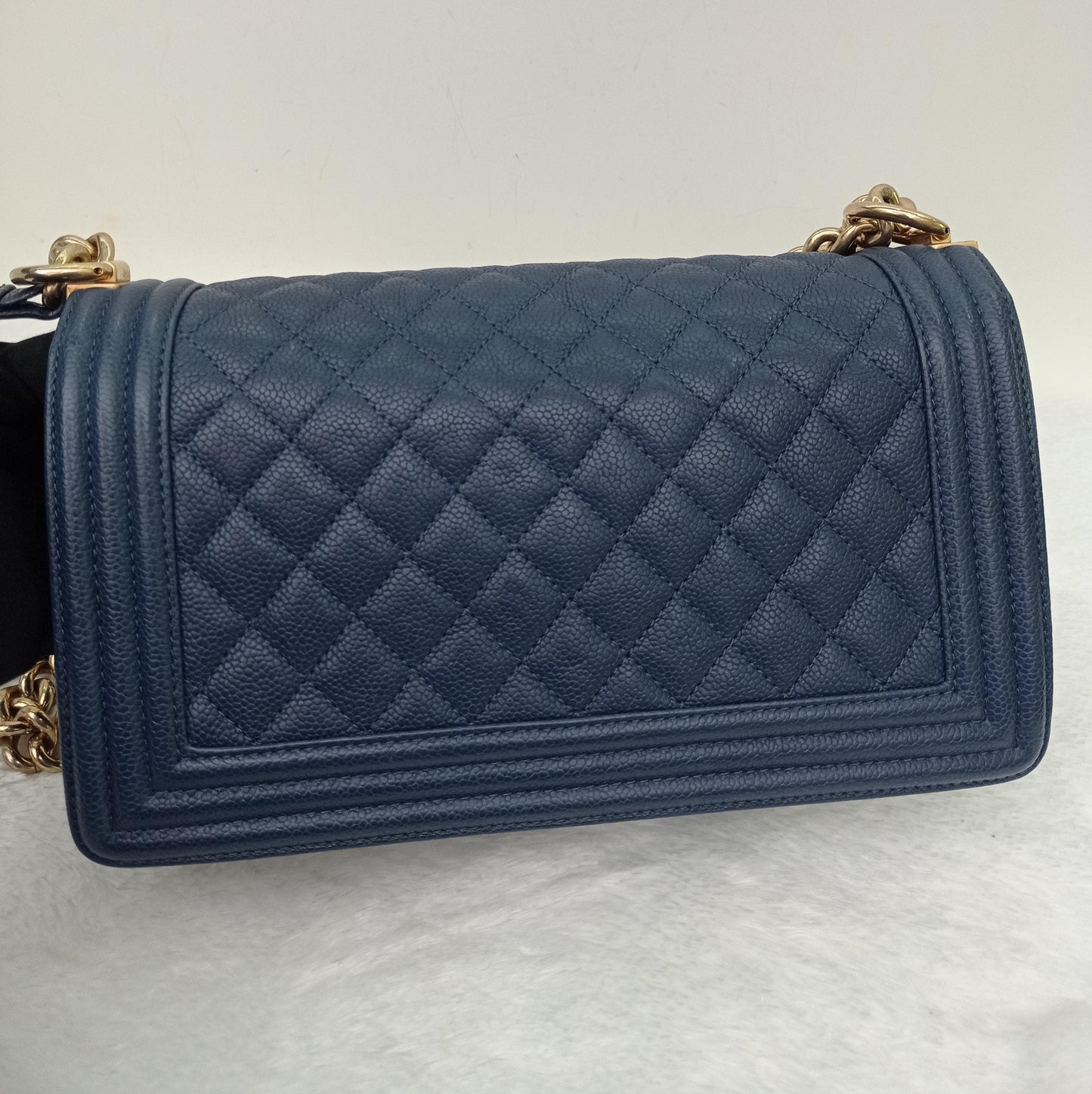 Chanel Boy 25 Caviar Blue GHW #23