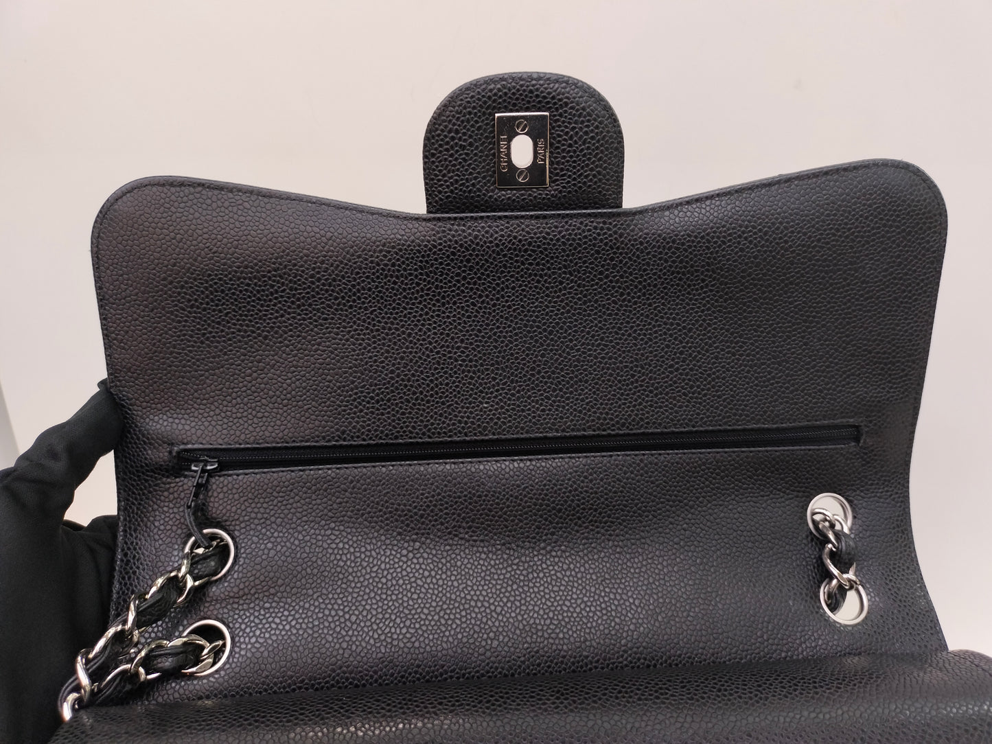Chanel Jumbo Caviar Black SHW DF #18