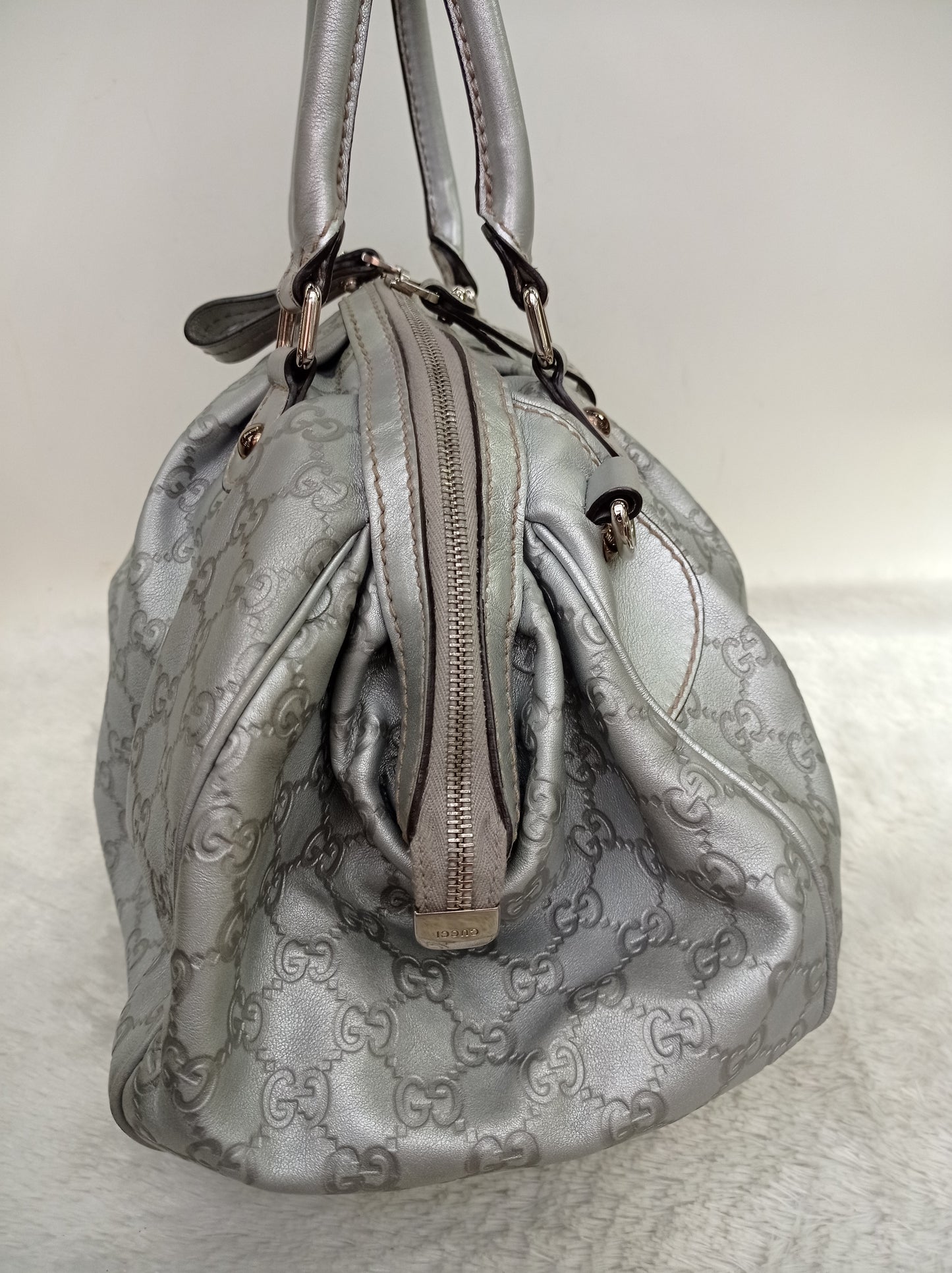 Gucci Boston Borsa Sukey Metallic Silver SHW