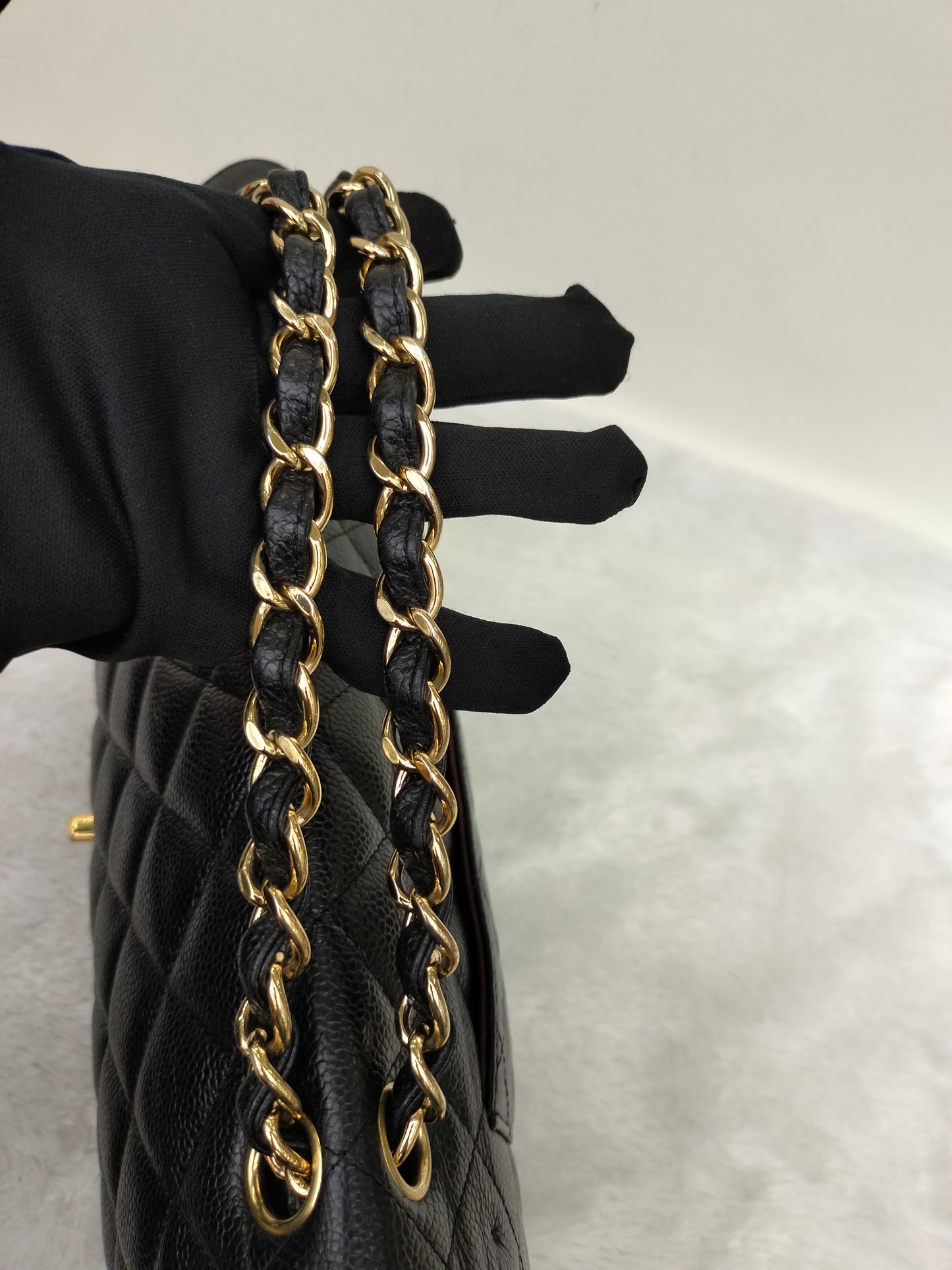 Chanel Jumbo Caviar Black GHW DF #18
