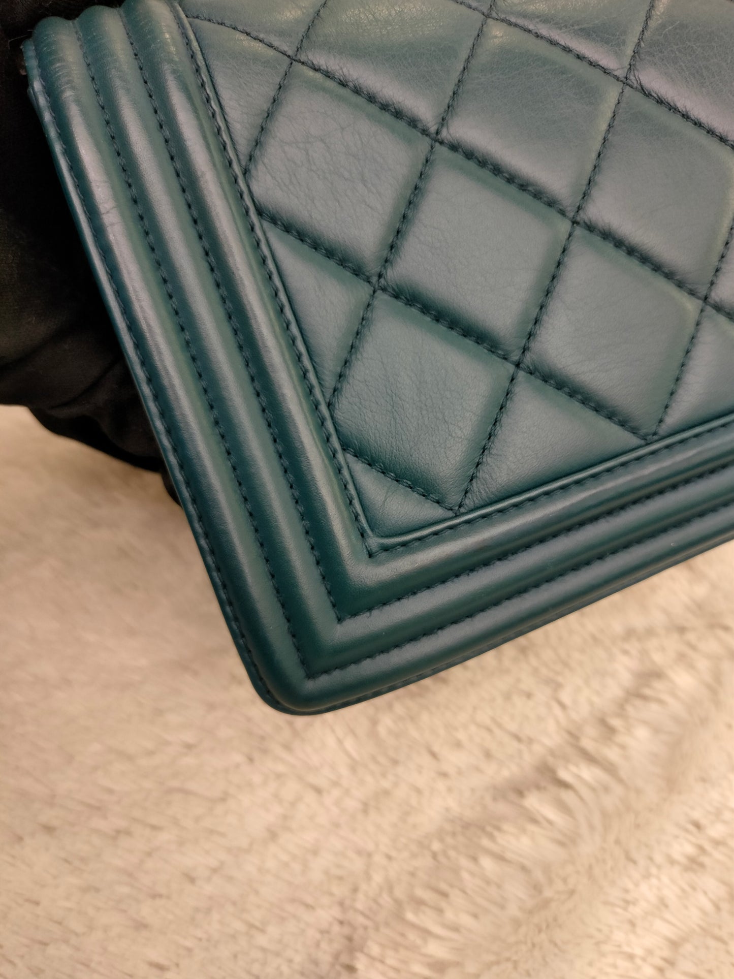 Chanel Boy 25 Lamb Turquoise RHW #19