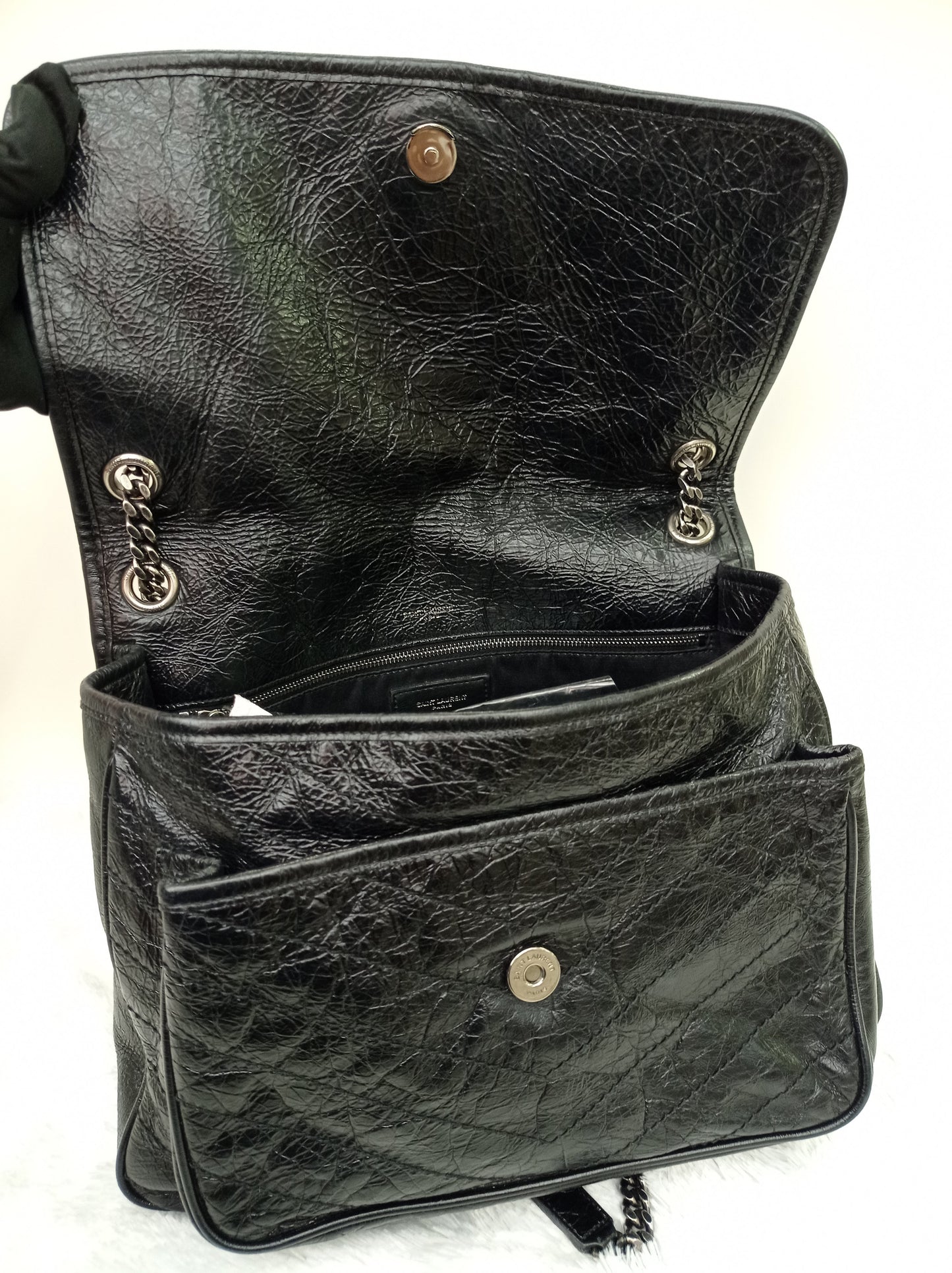YsL Niki Large Calfskin Black RHW 2018