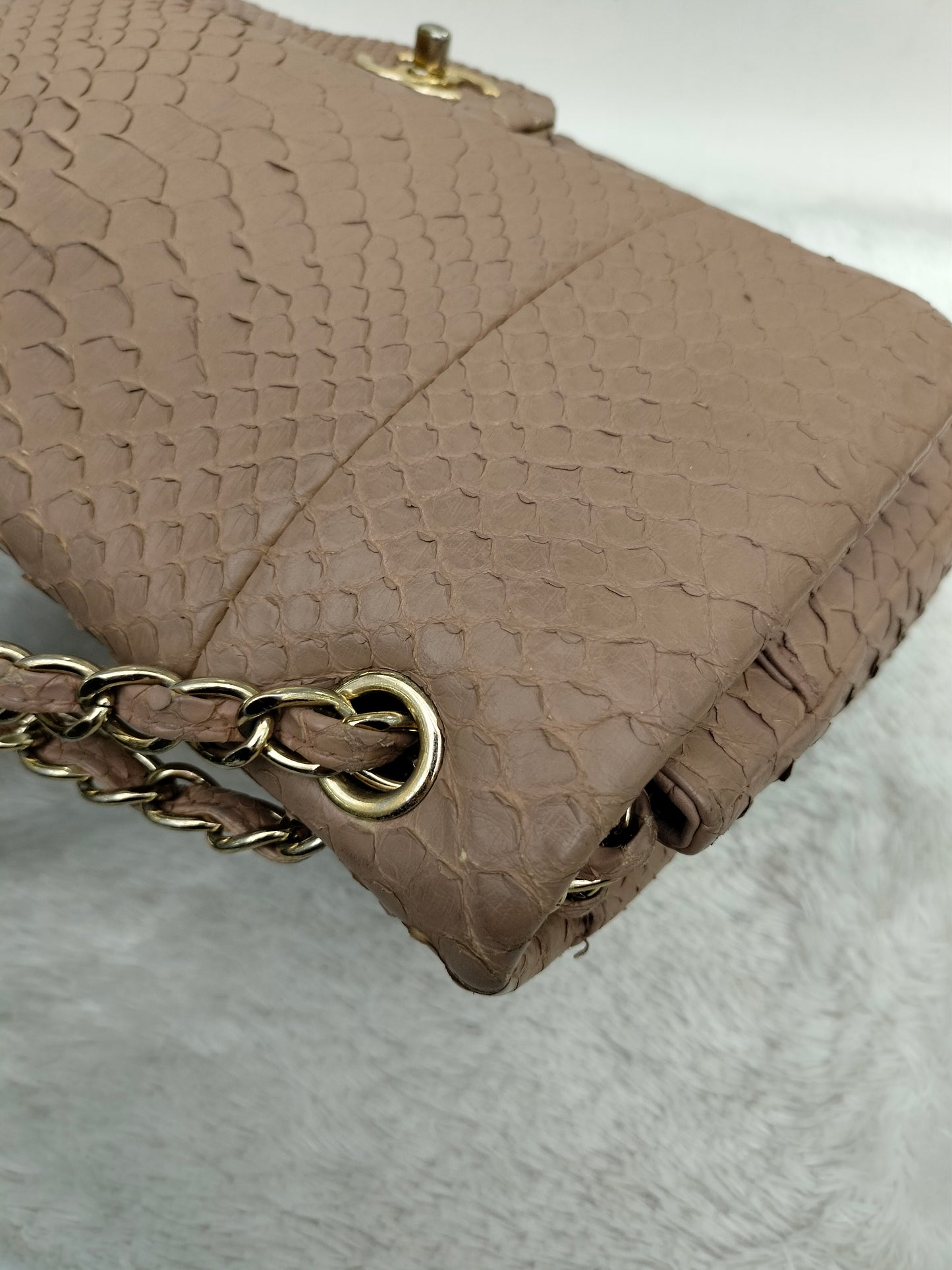 Chanel Jumbo Python Caramel GHW DF #18
