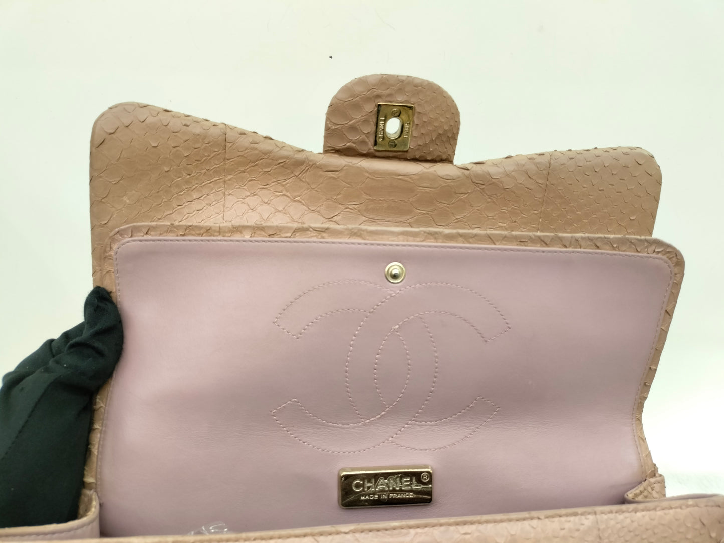 Chanel Jumbo Python Caramel GHW DF #18