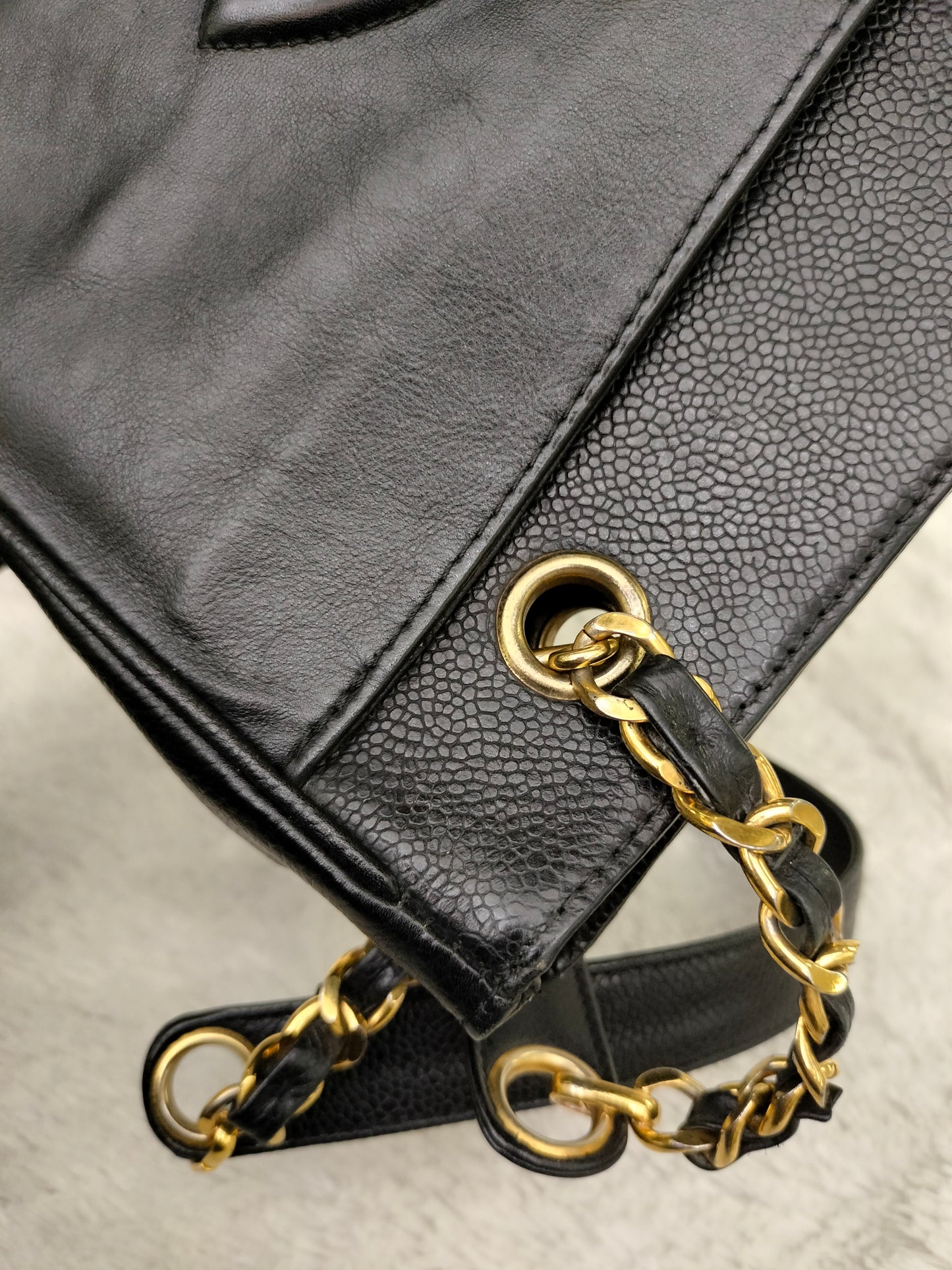 Chanel Timeless Tote Shoulder Caviar Calfskin Black GHW (broken holo)
