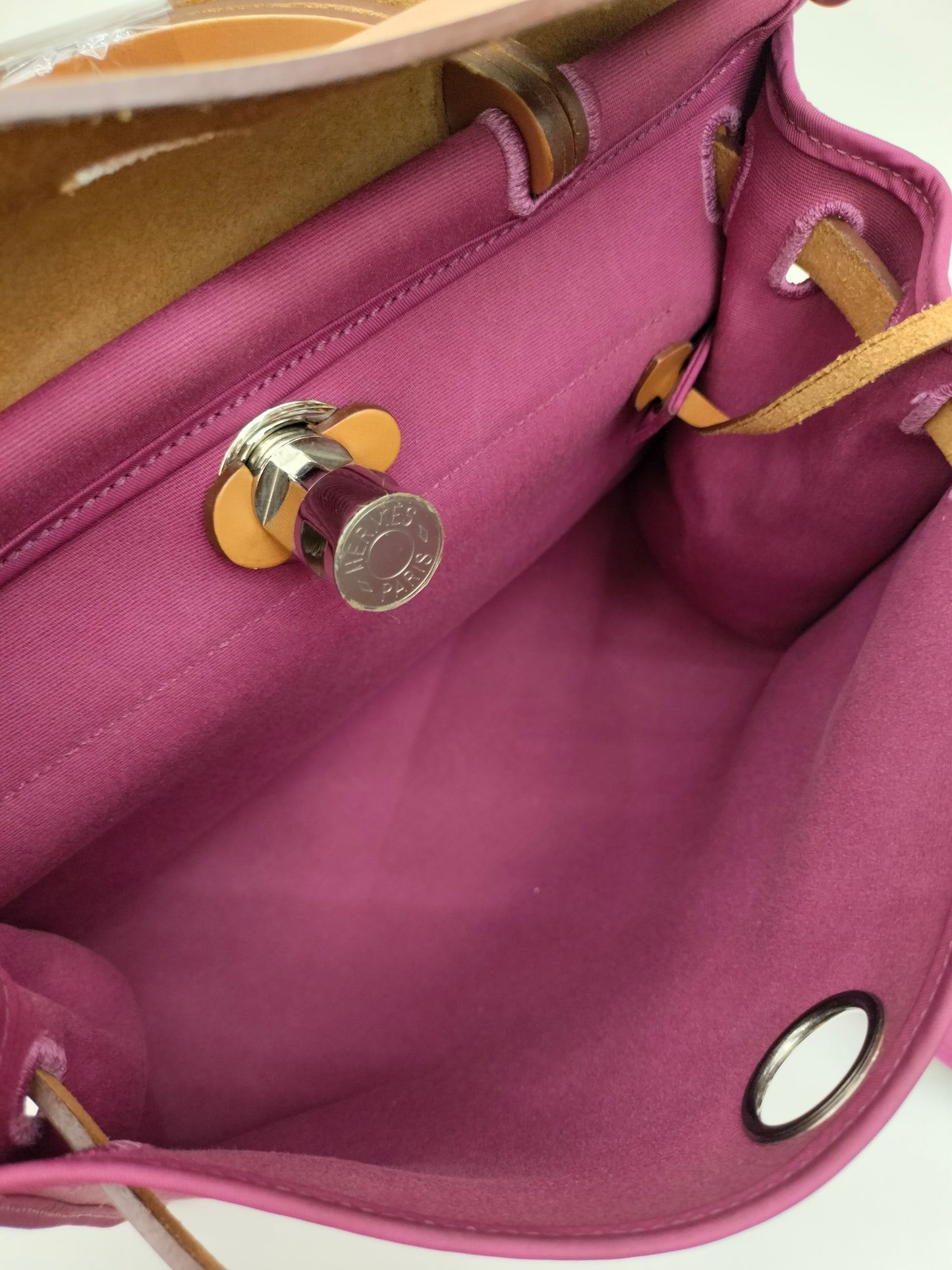 HB31 Zip Canvas Rose Purple Flap Brown PHW #R square