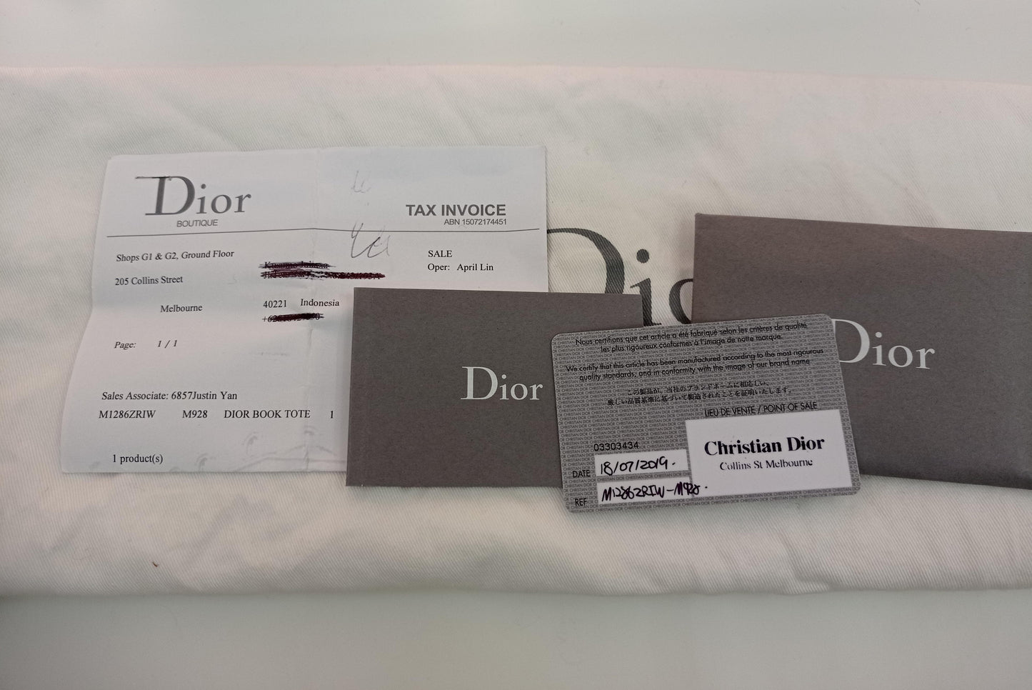 Dior Book Tote Large Oblique Navy 2019