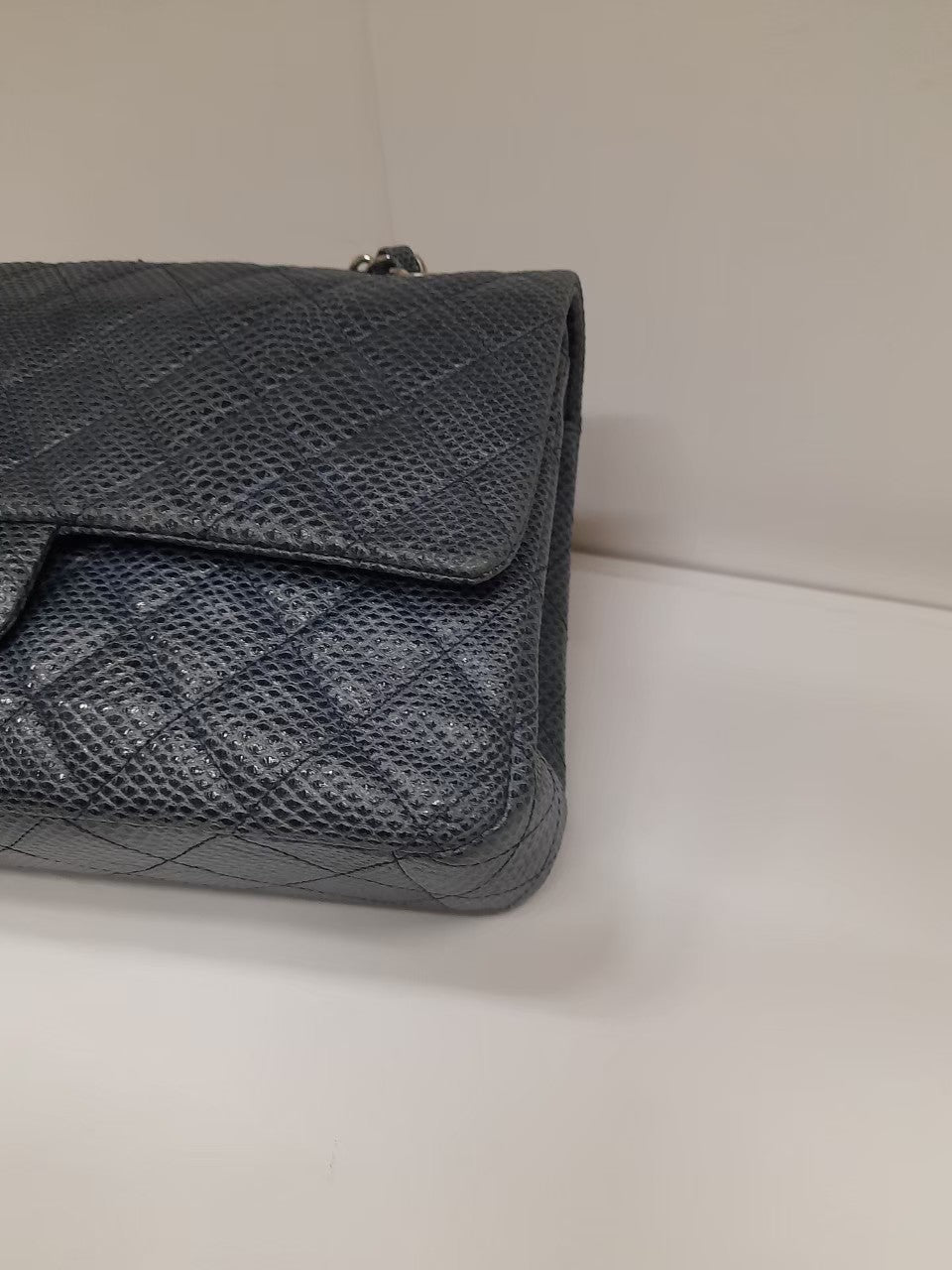 Chanel Medium Lizard Blue SHW #14 Size 25,5x15,5x6,5