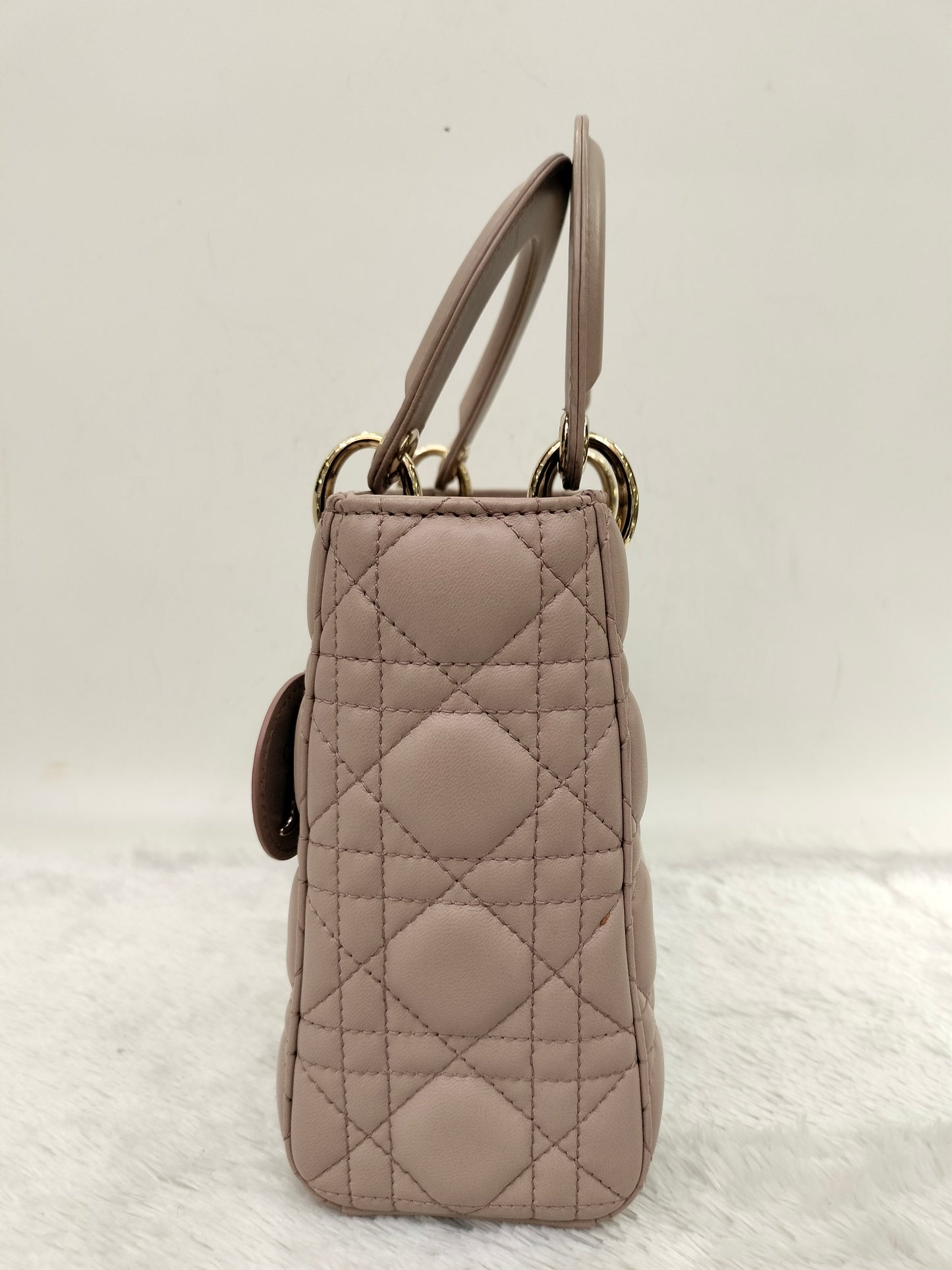Lady Dior Small Lamb Taupe GHW 2017