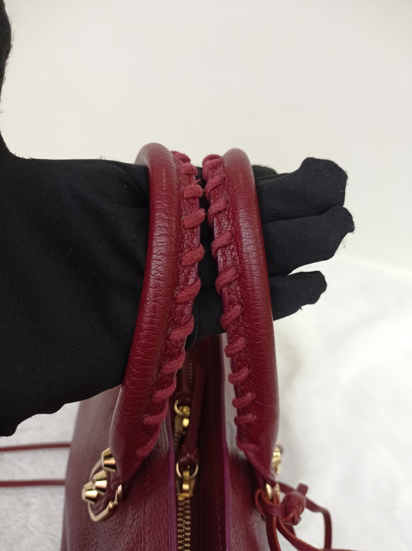 Balenciaga Small City Edge Burgundy GHW 2017