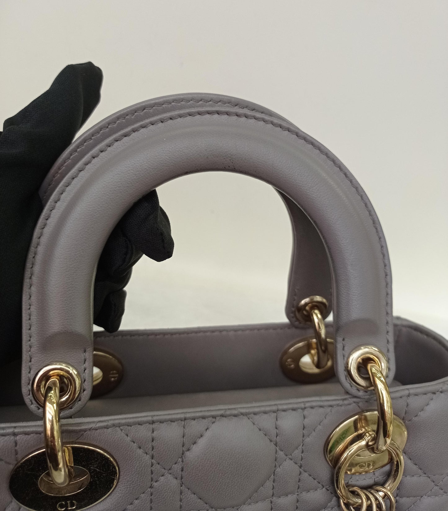 Lady Dior Small Lamb Grey GHW 2018
