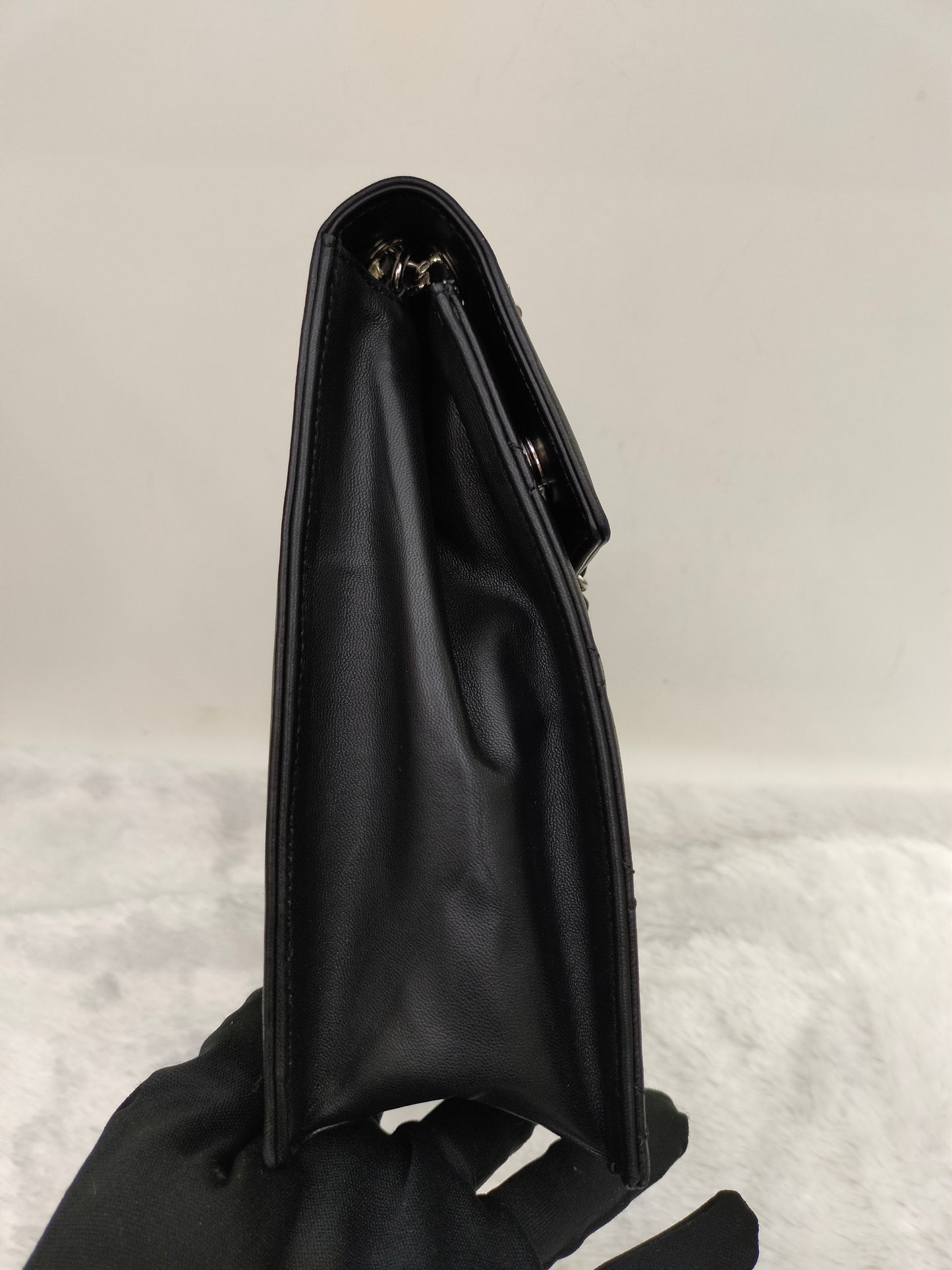 Chanel Timeless Foldover Lamb Black SHW #19