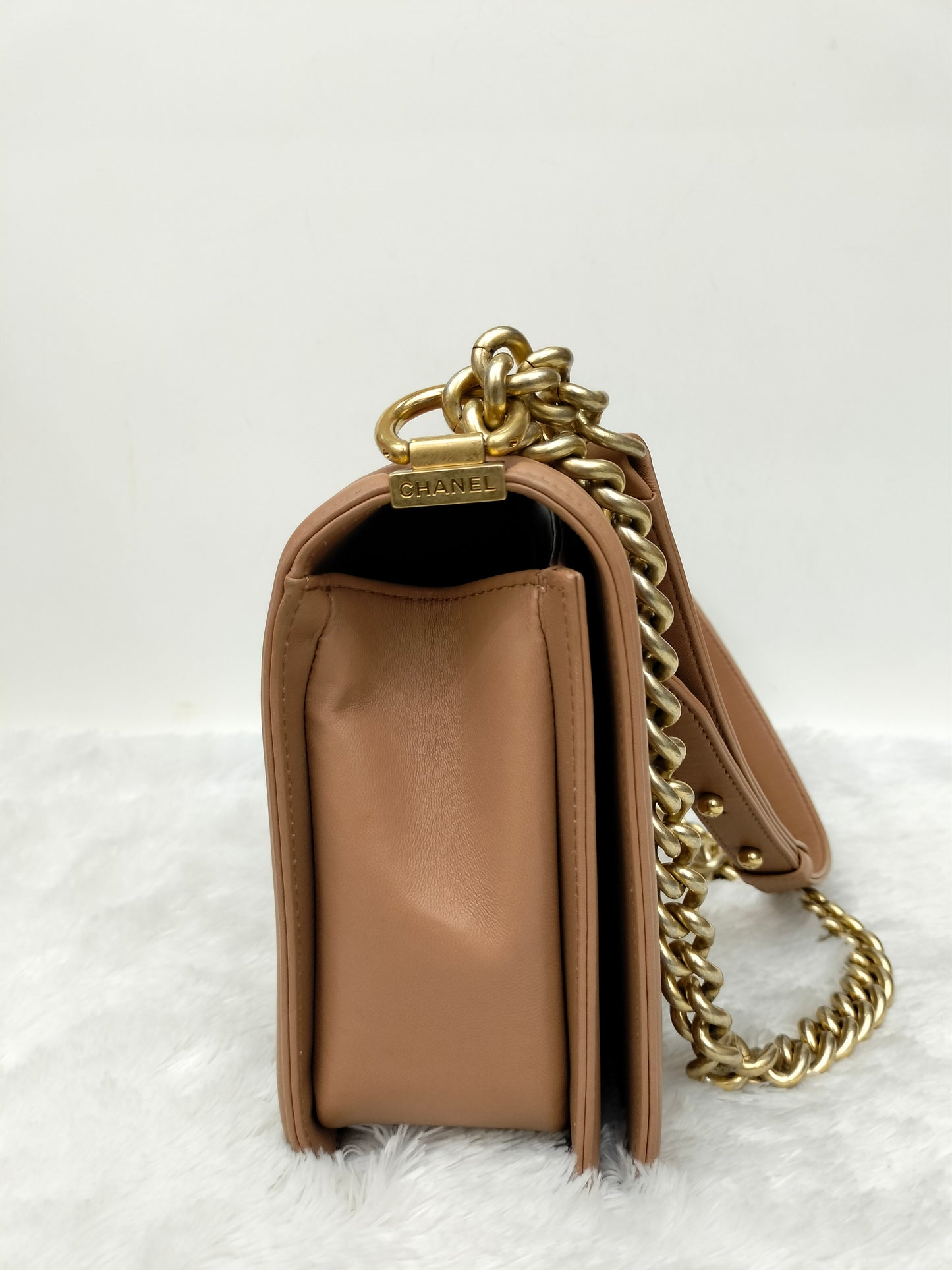 Chanel Boy 28 Lamb Nude GHW #21