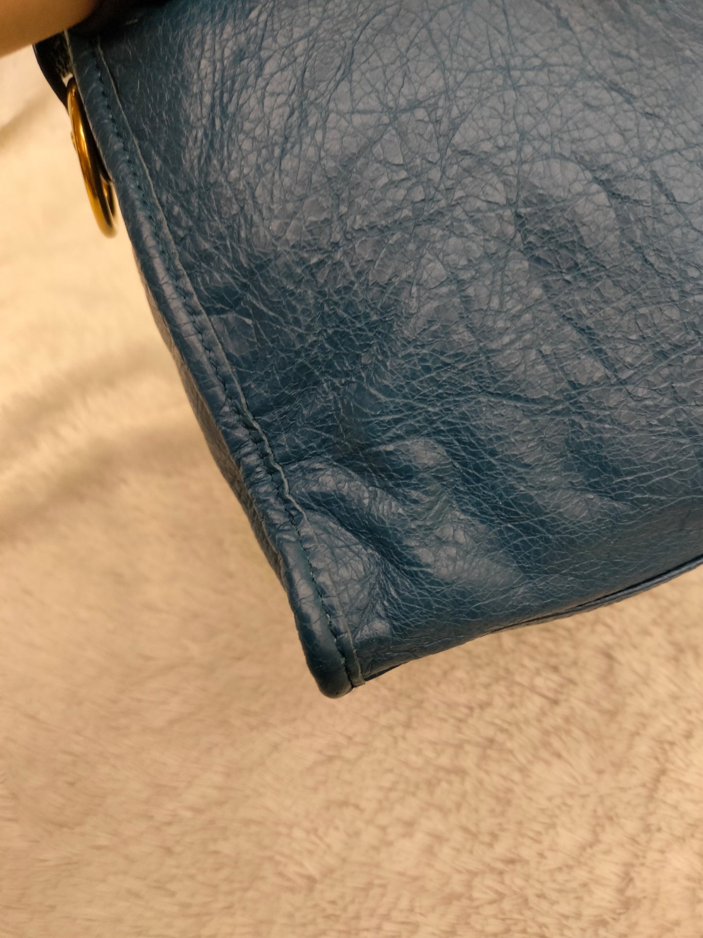 Balenciaga Small City Edge Blue GHW 2017