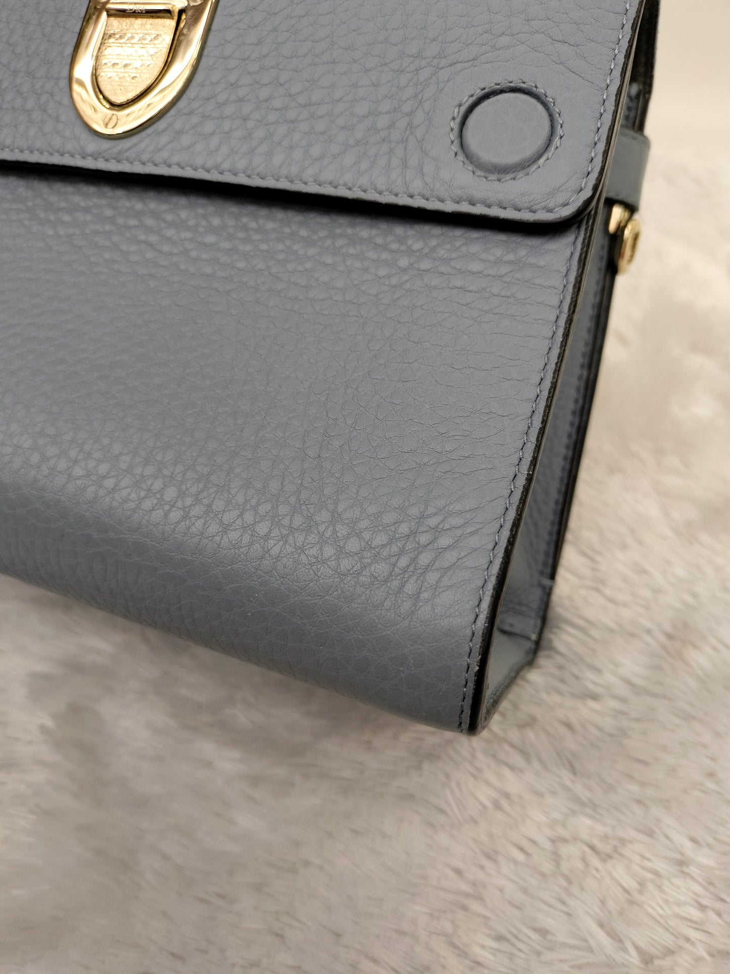 Diorever Mini Grained Blue GHW 2017