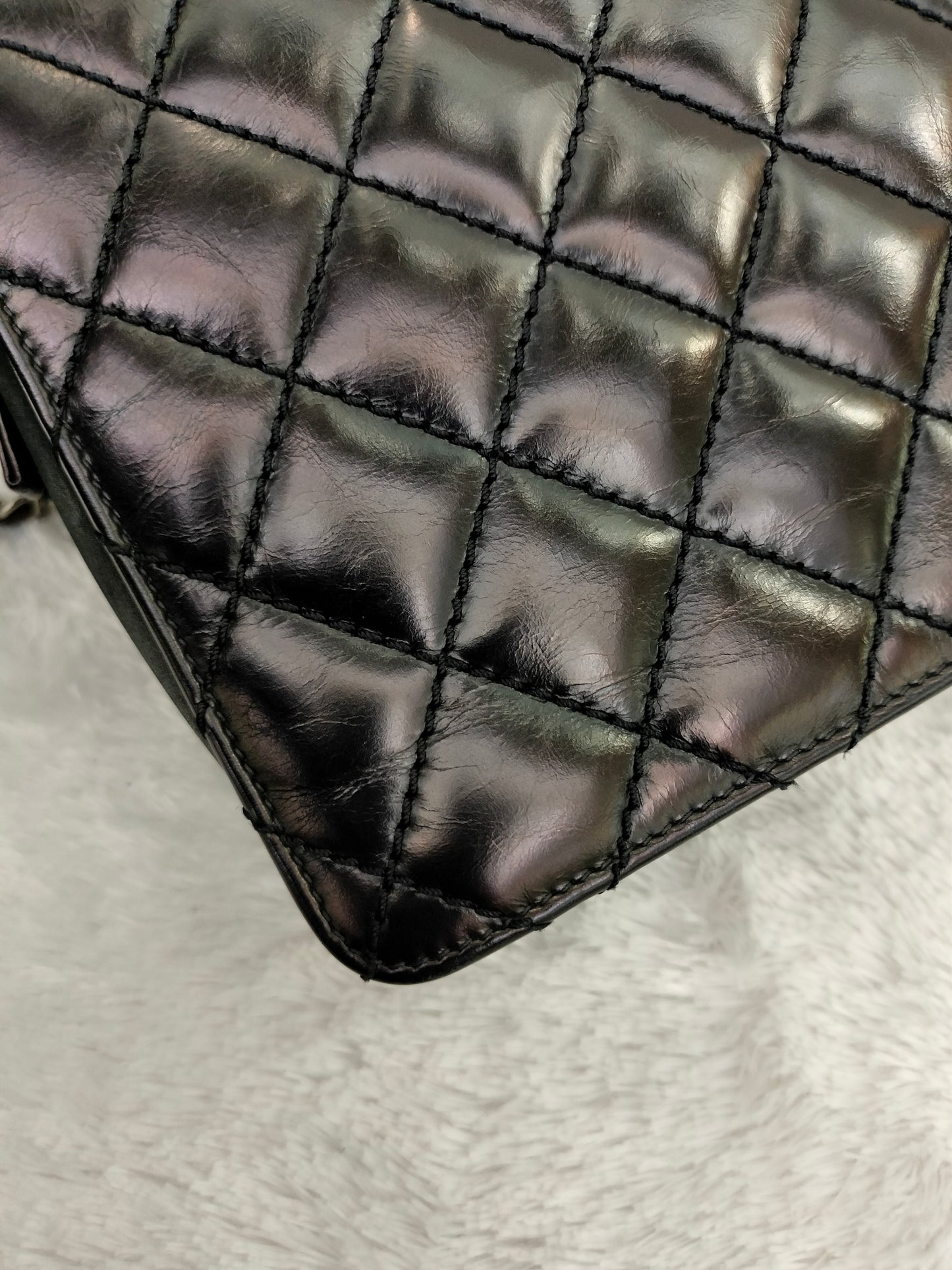 Chanel Day Trip Flap Calfskin Black RHW #22