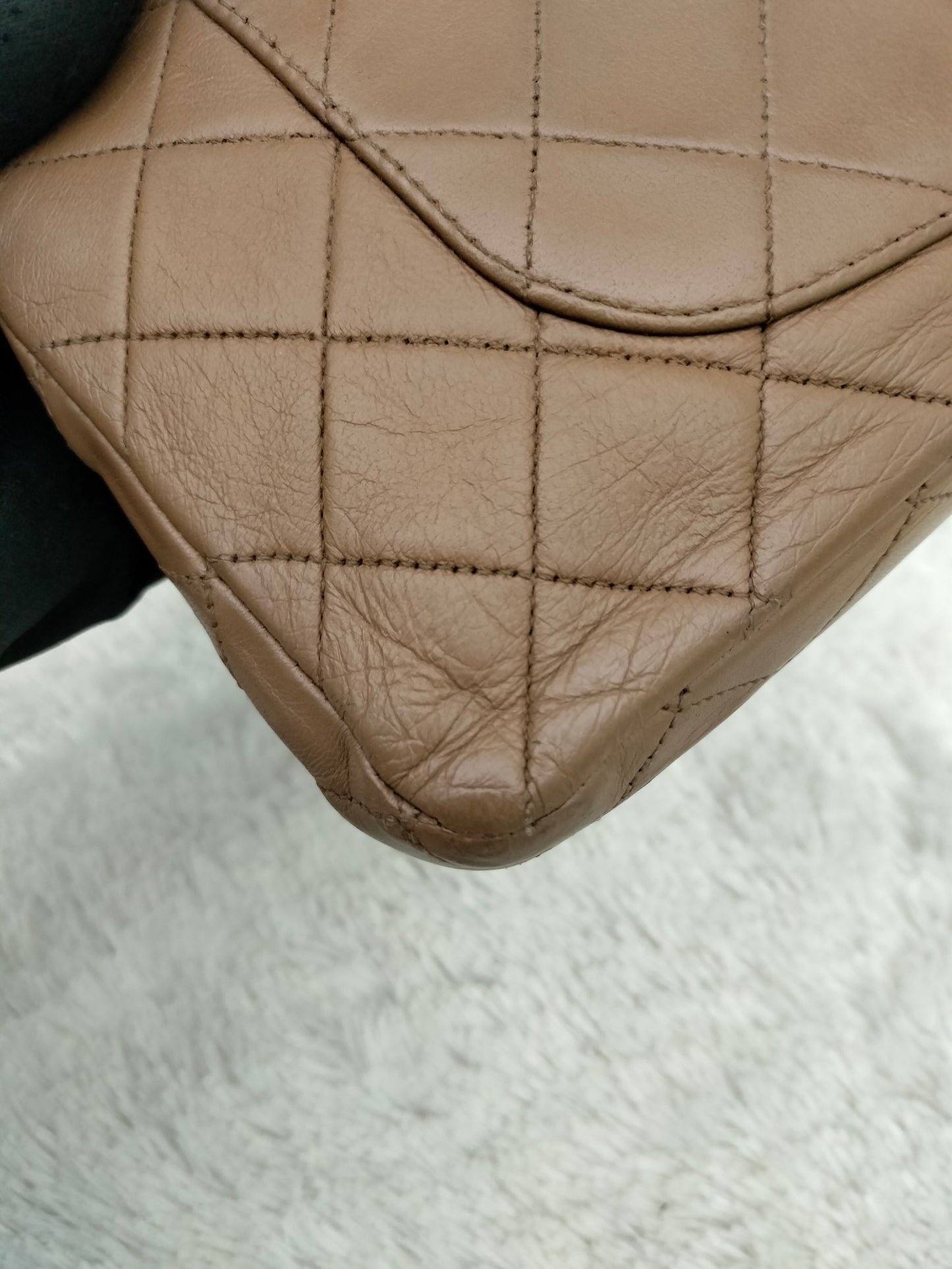 Chanel Medium Lamb Brown Vintage GHW DF #1