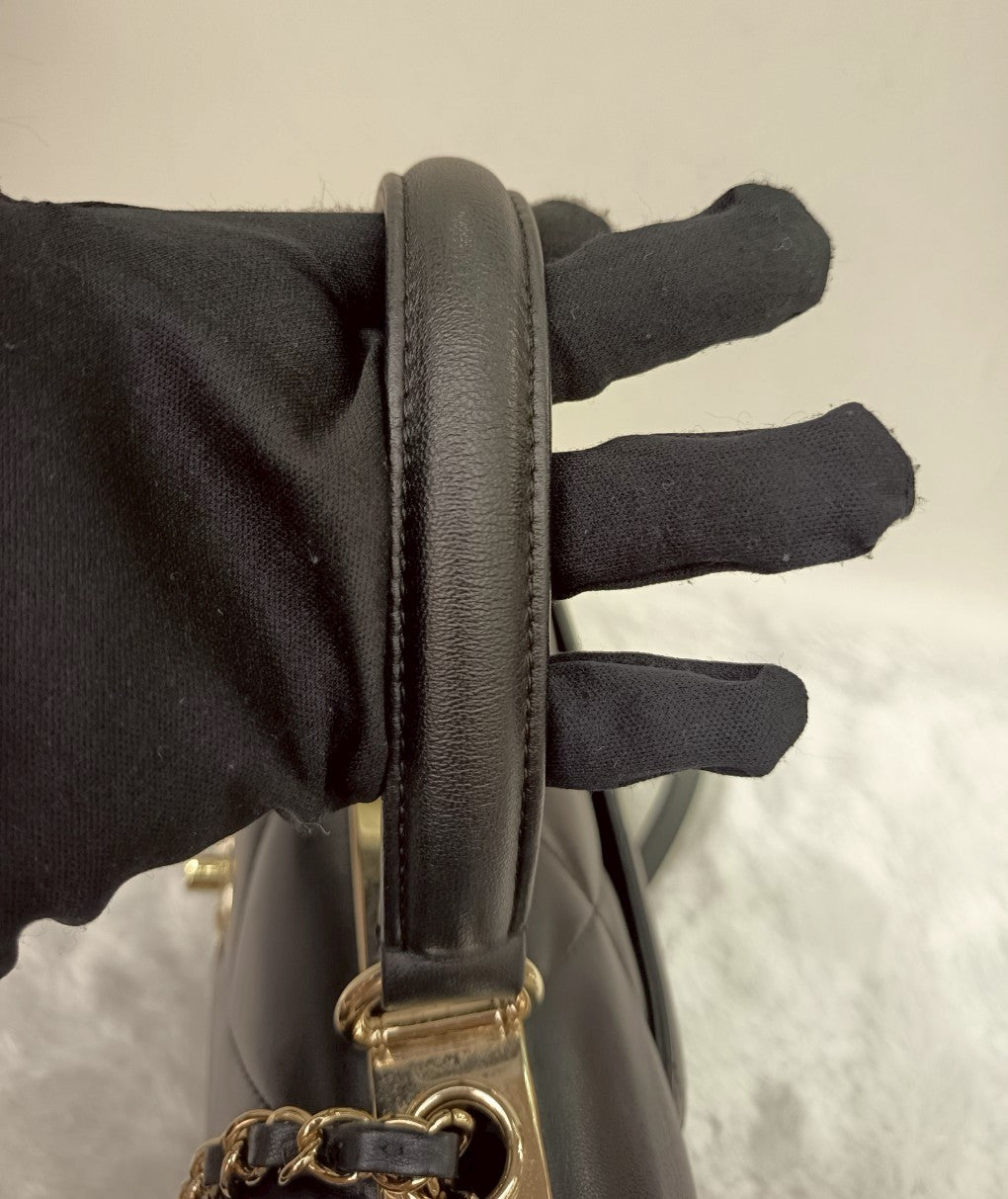 Chanel CC Trendy Small Lamb Black LGHW #28