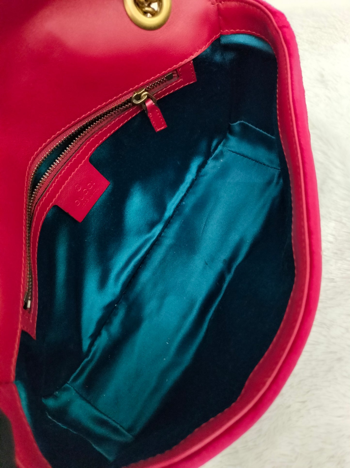 Gucci Marmont Small Velvet Red GHW 2018