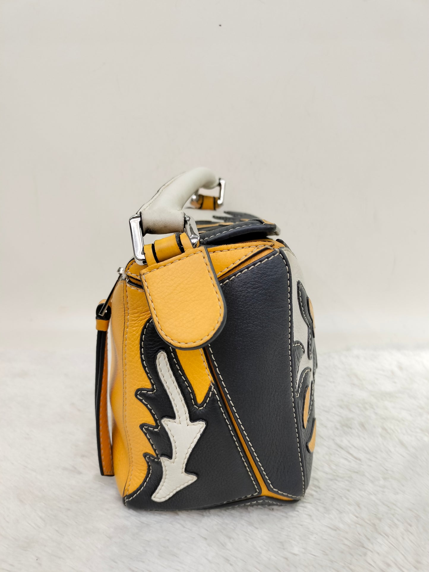Loewe Puzzle Small Cowboy Black Yellow White SHW 2019