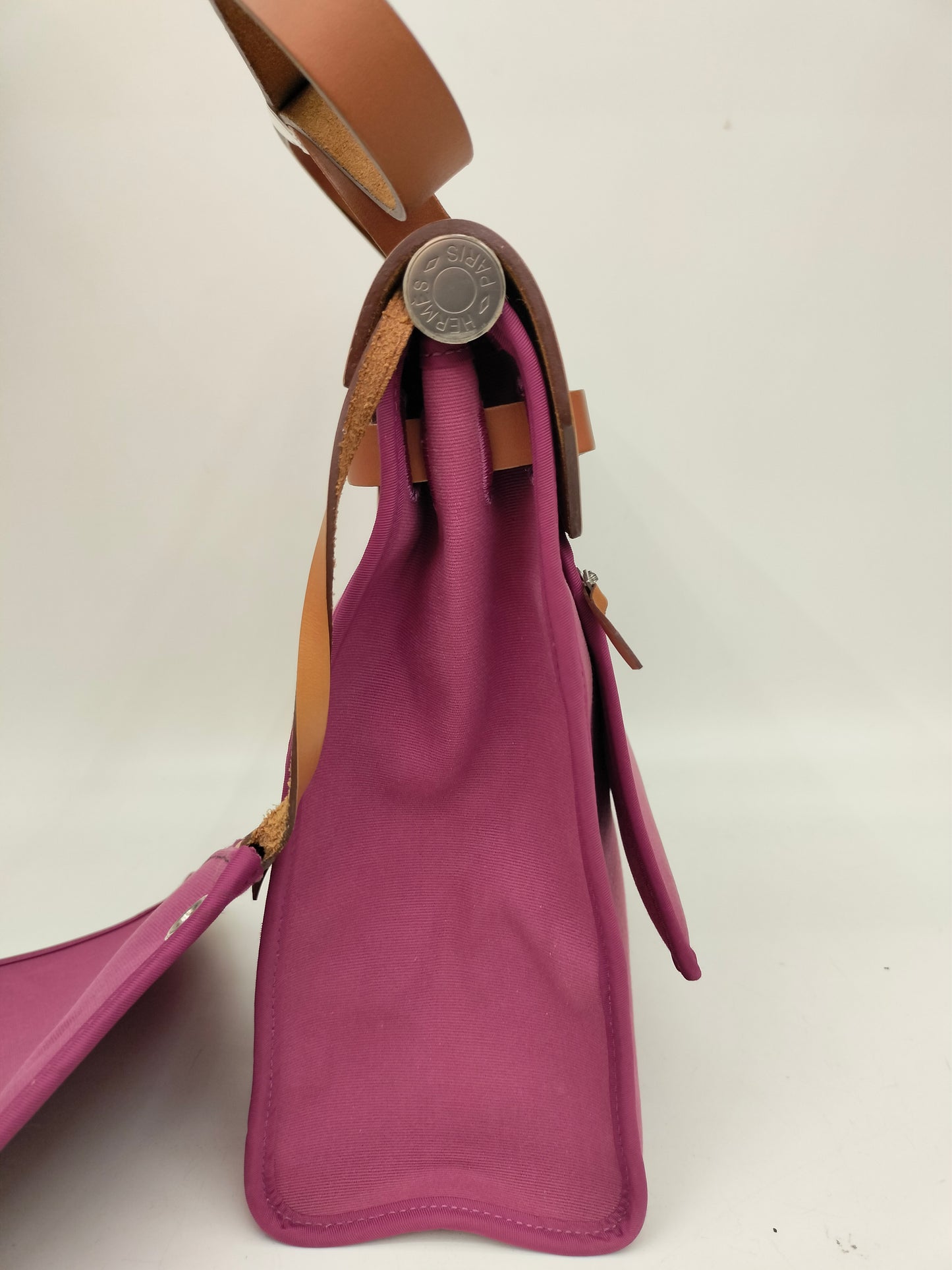 HB31 Zip Canvas Rose Purple Flap Brown PHW #R square