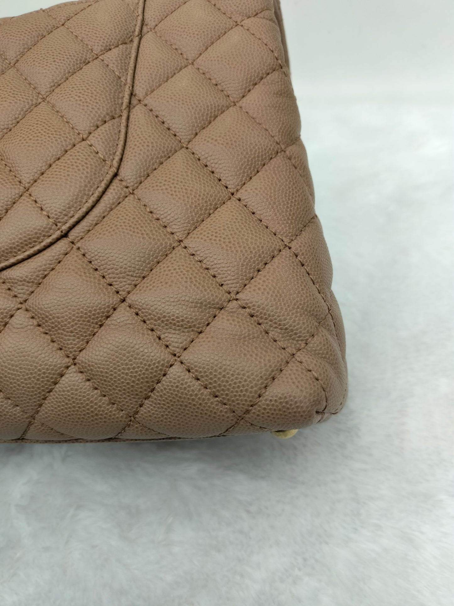 Chanel Coco Handle Large Caramel Handle Lizard GHW #24