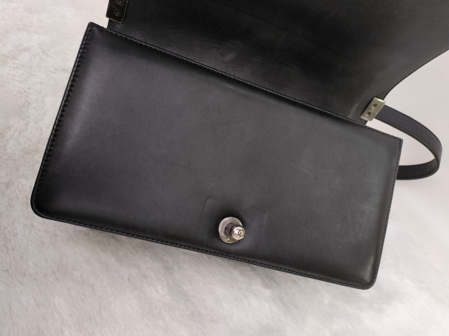 Chanel Boy 25 Lamb Black RHW #24
