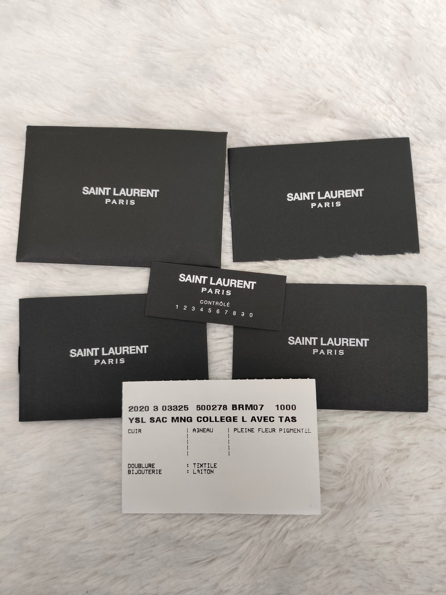 YsL College Large Chevron Black GHW 2020