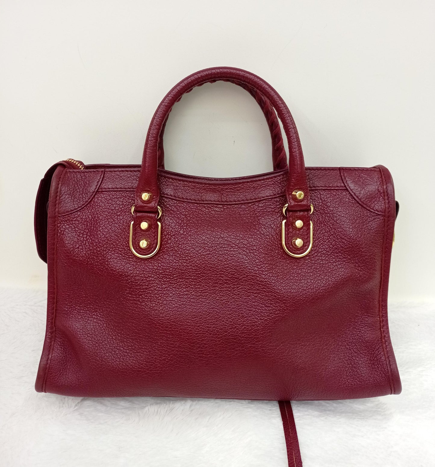 Balenciaga Small City Edge Burgundy GHW 2017