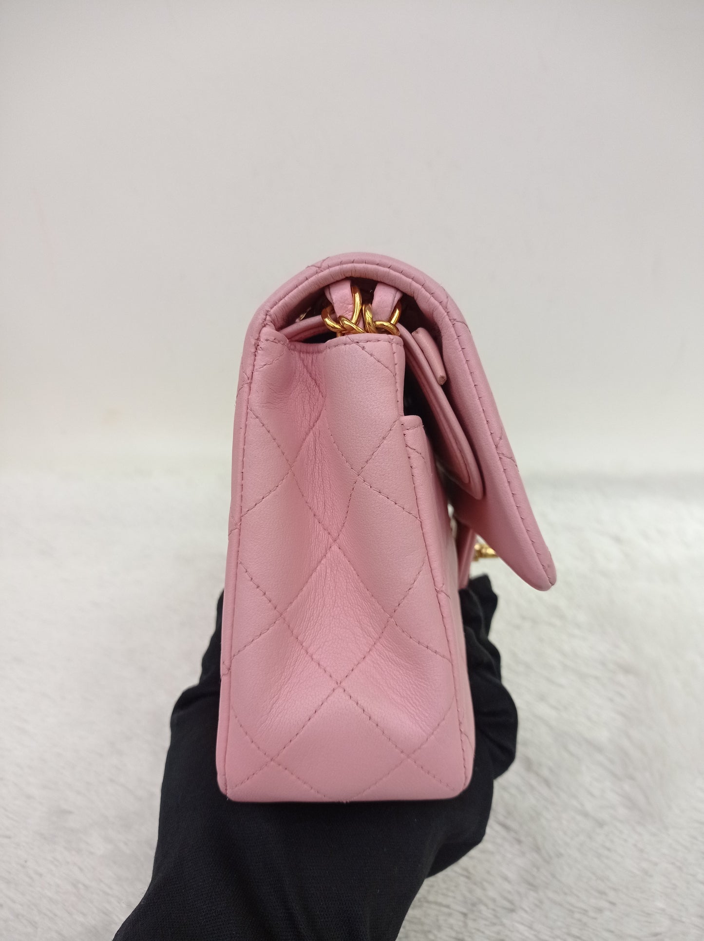 Chanel Small Lamb Pink Vintage GHW DF #4