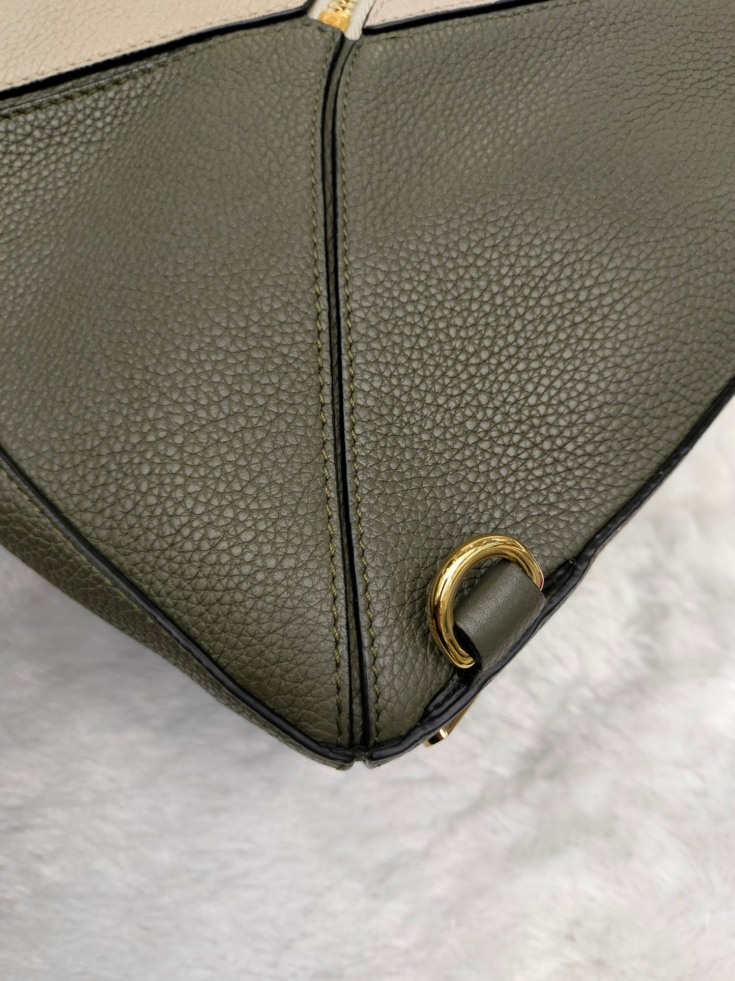 Loewe Puzzle Medium Grained Khaki 3 tone GHW 2018