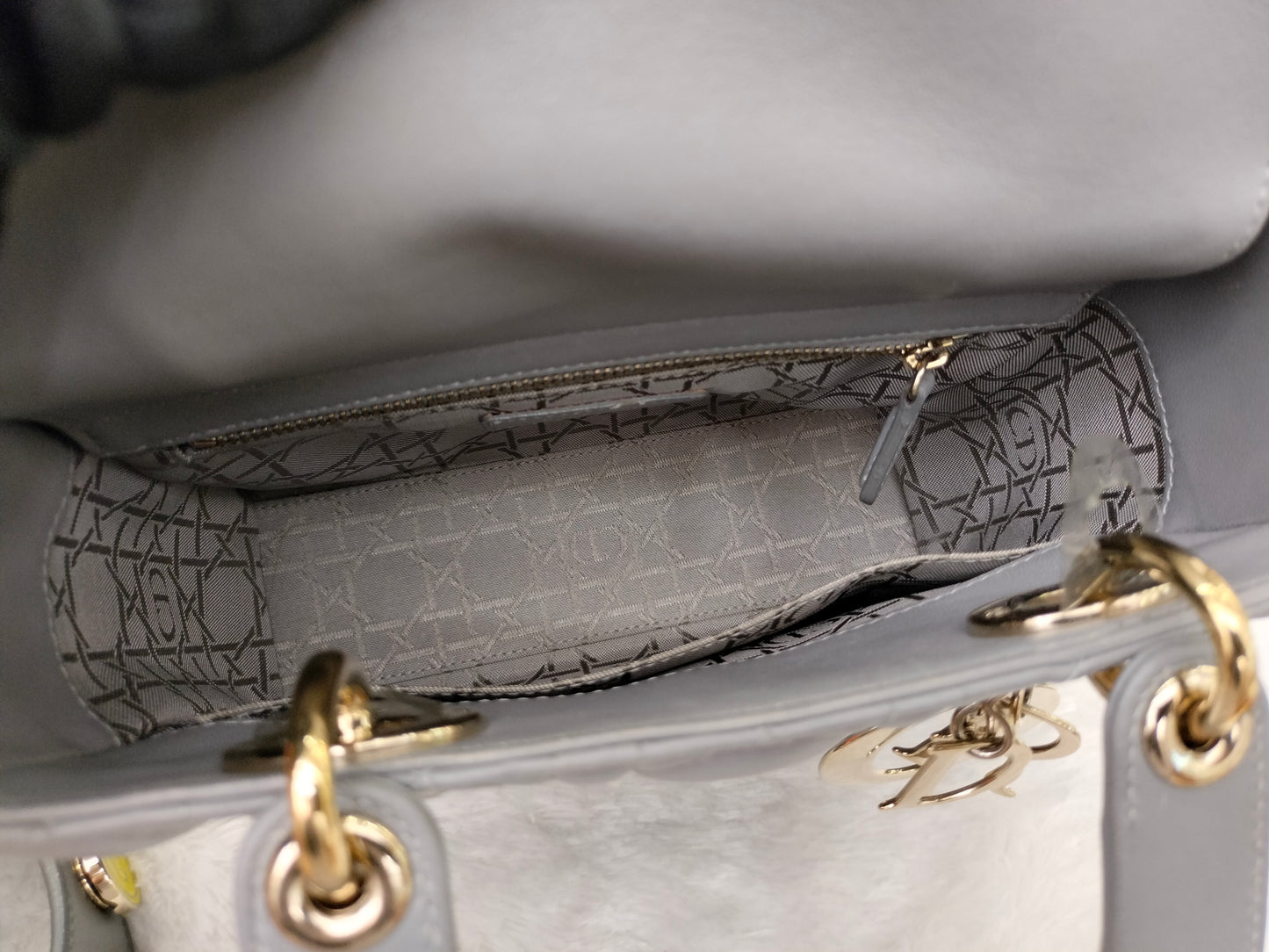 Lady Dior Small Lamb Grey GHW 2016