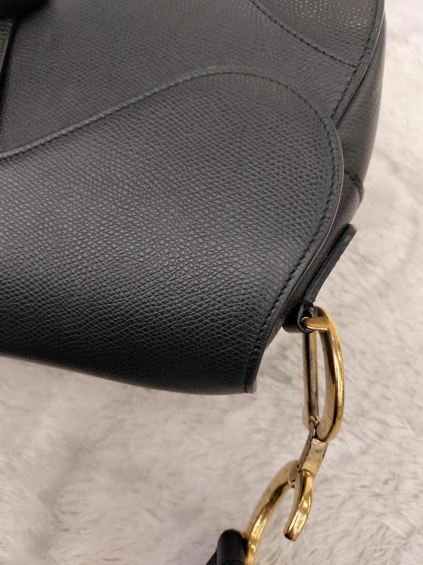 Dior Saddle Medium Grained Black GHW 2018