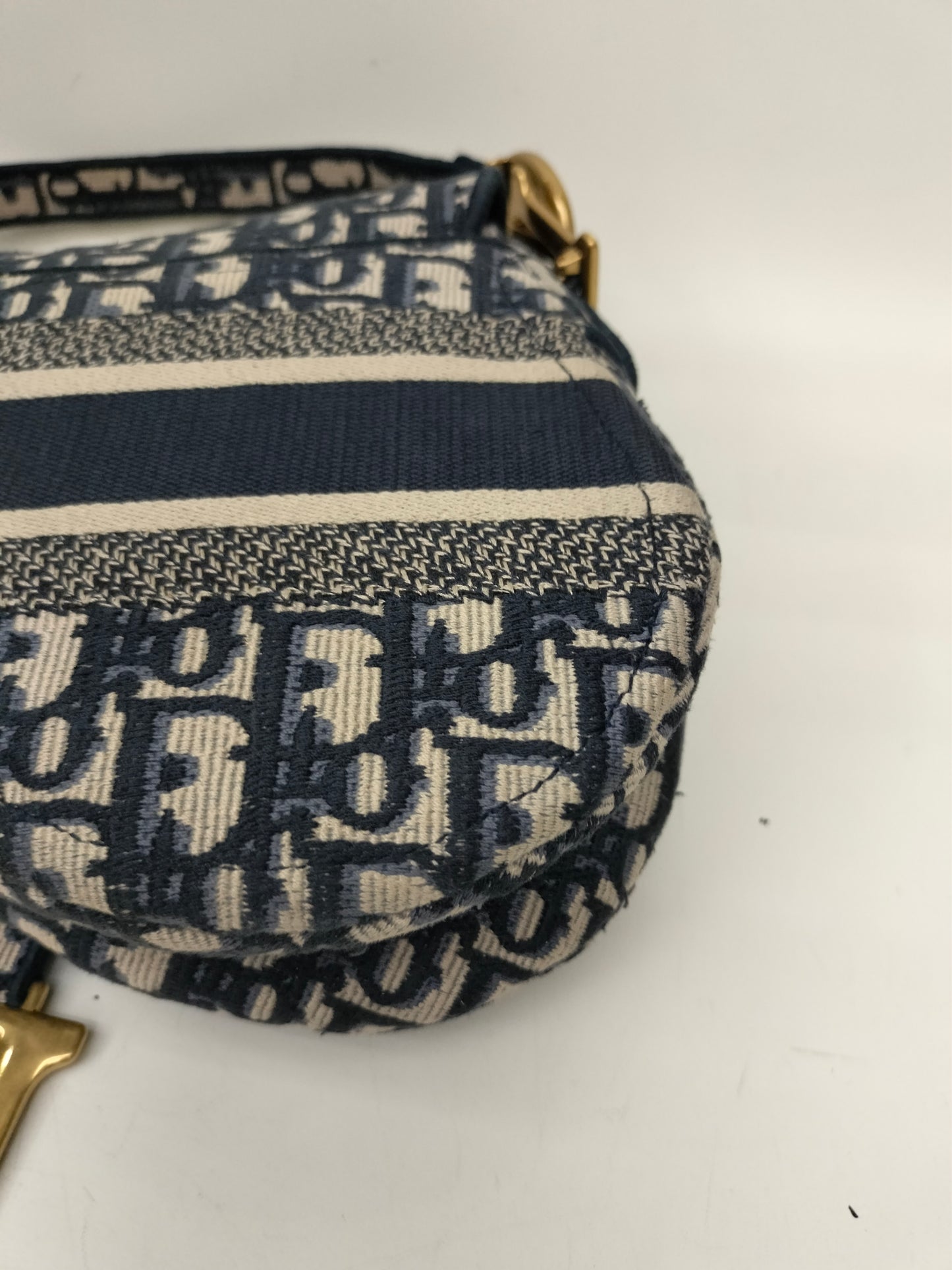 Dior Saddle Medium Oblique Navy GHW 2022