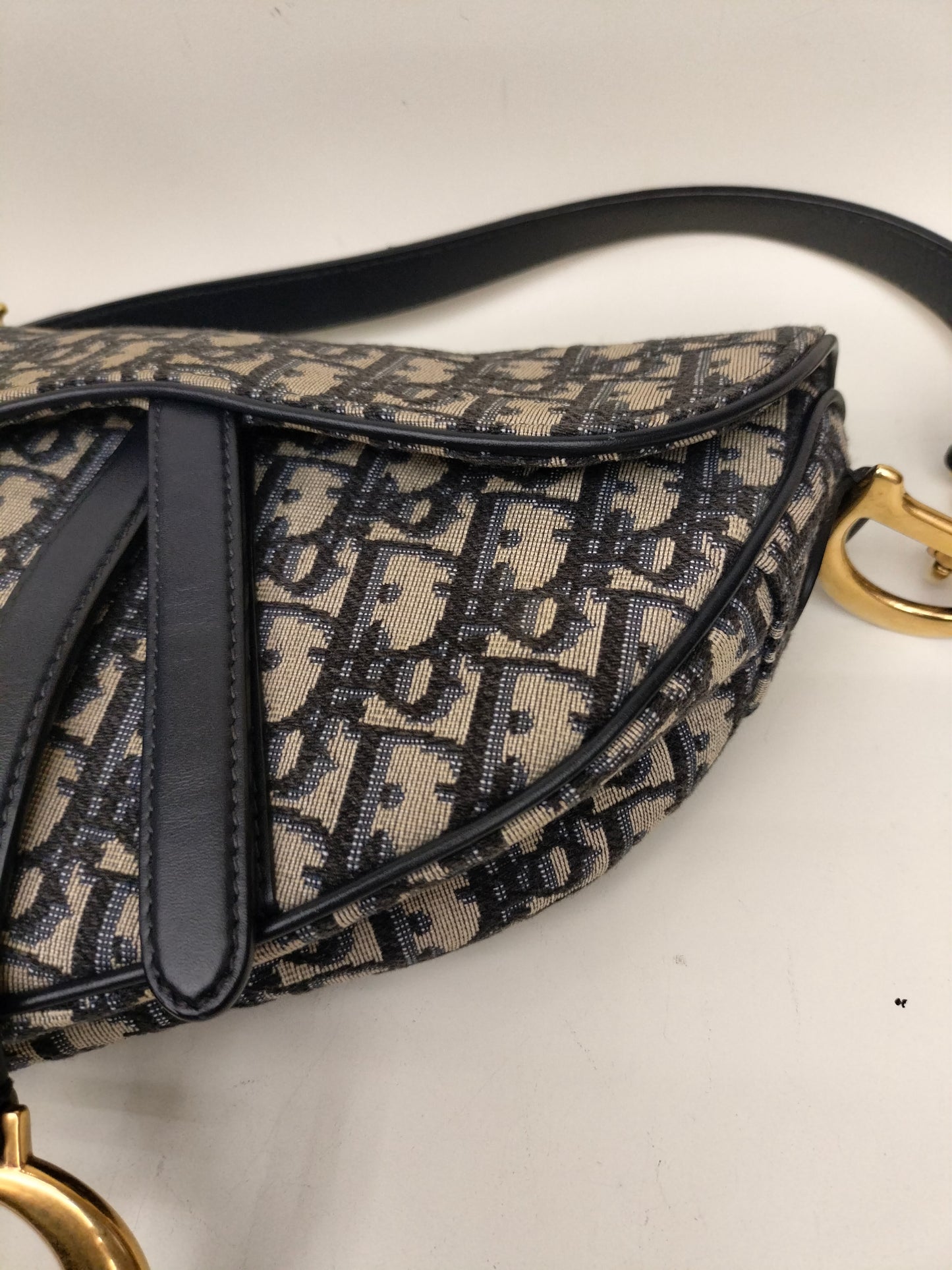 Dior Saddle Medium Oblique Navy GHW 2018