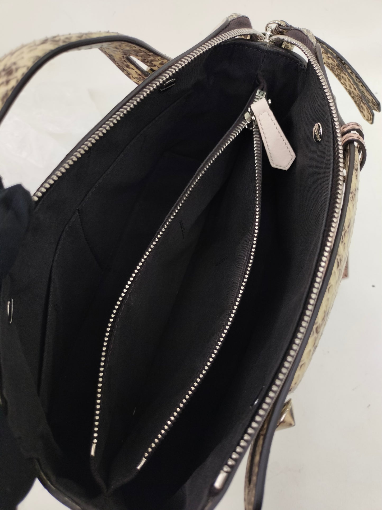 Fendi BTW Medium Off White Handle Python SHW 2017