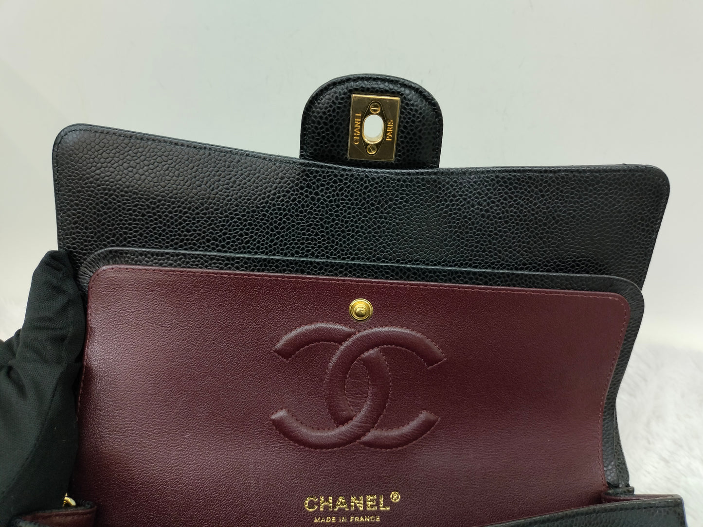 Chanel Medium Caviar Black GHW DF #29