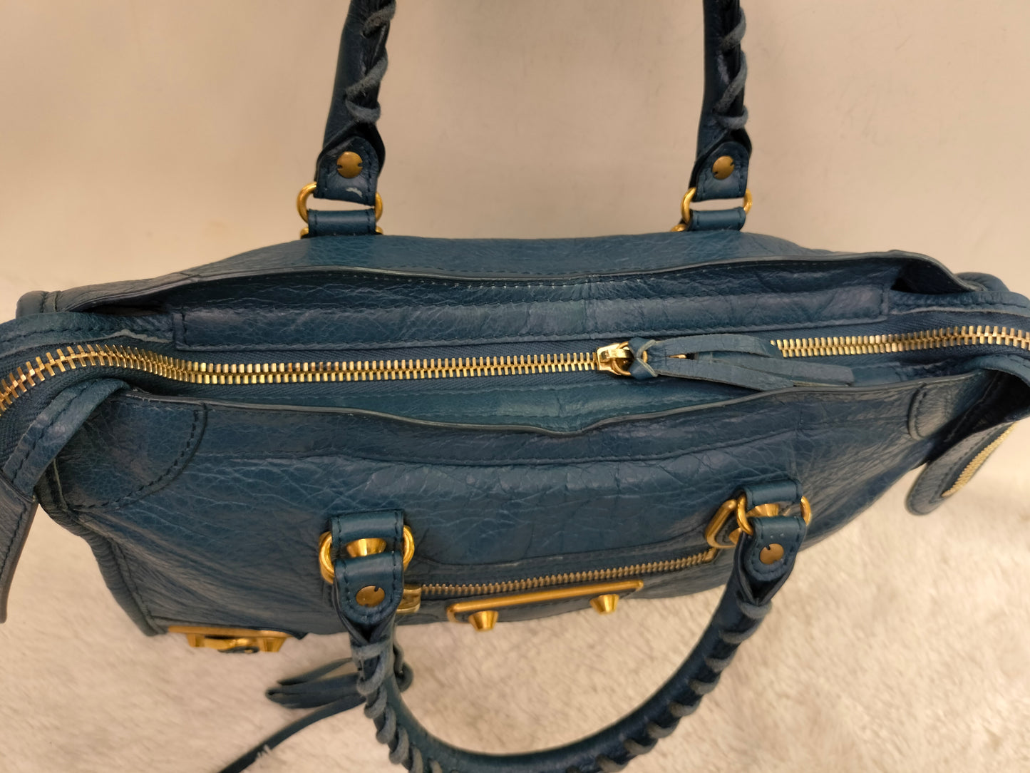 Balenciaga Small City Edge Blue GHW 2017