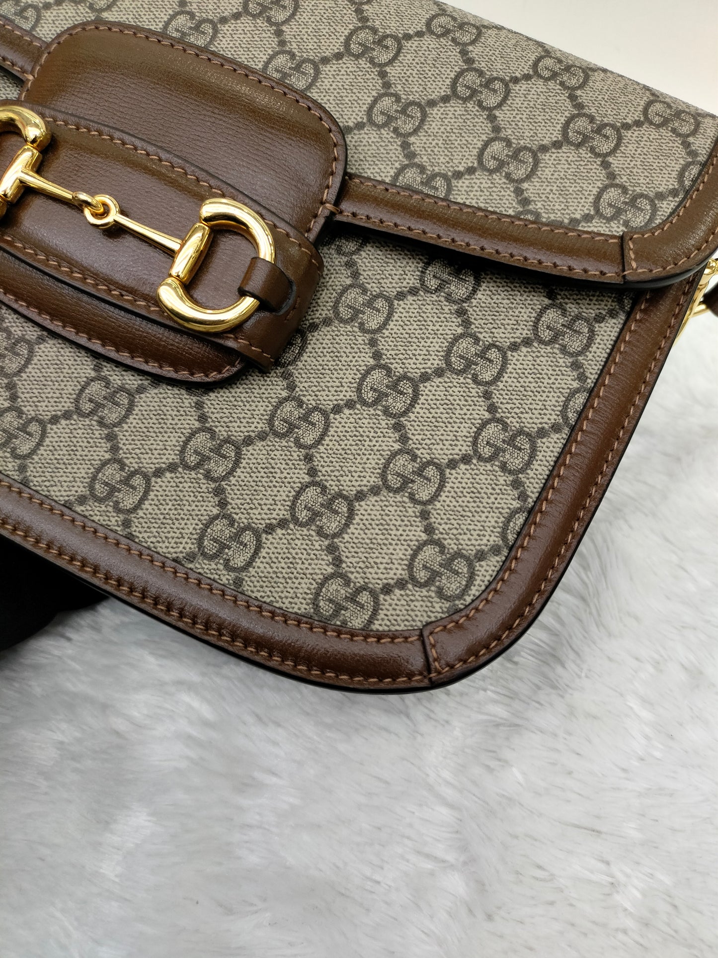 Gucci Horsebit 1955 Shoulder Medium Brown GHW
