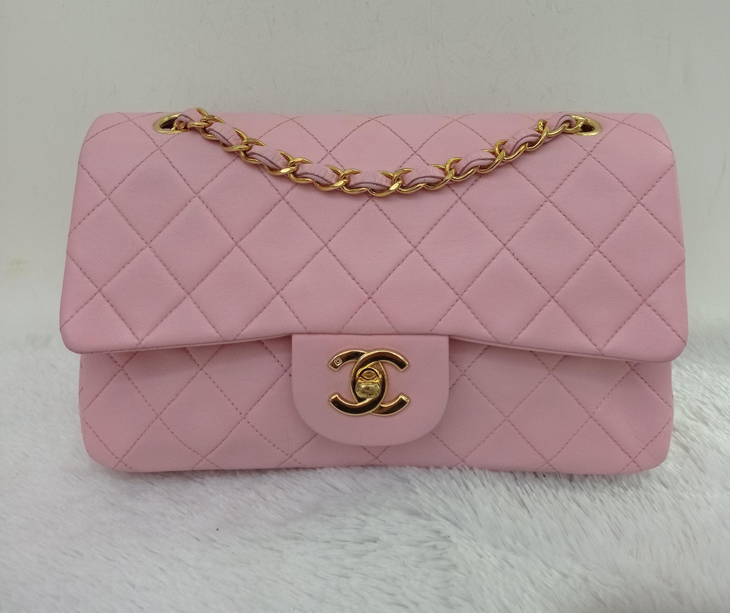 Chanel Small Lamb Pink Vintage GHW DF #4